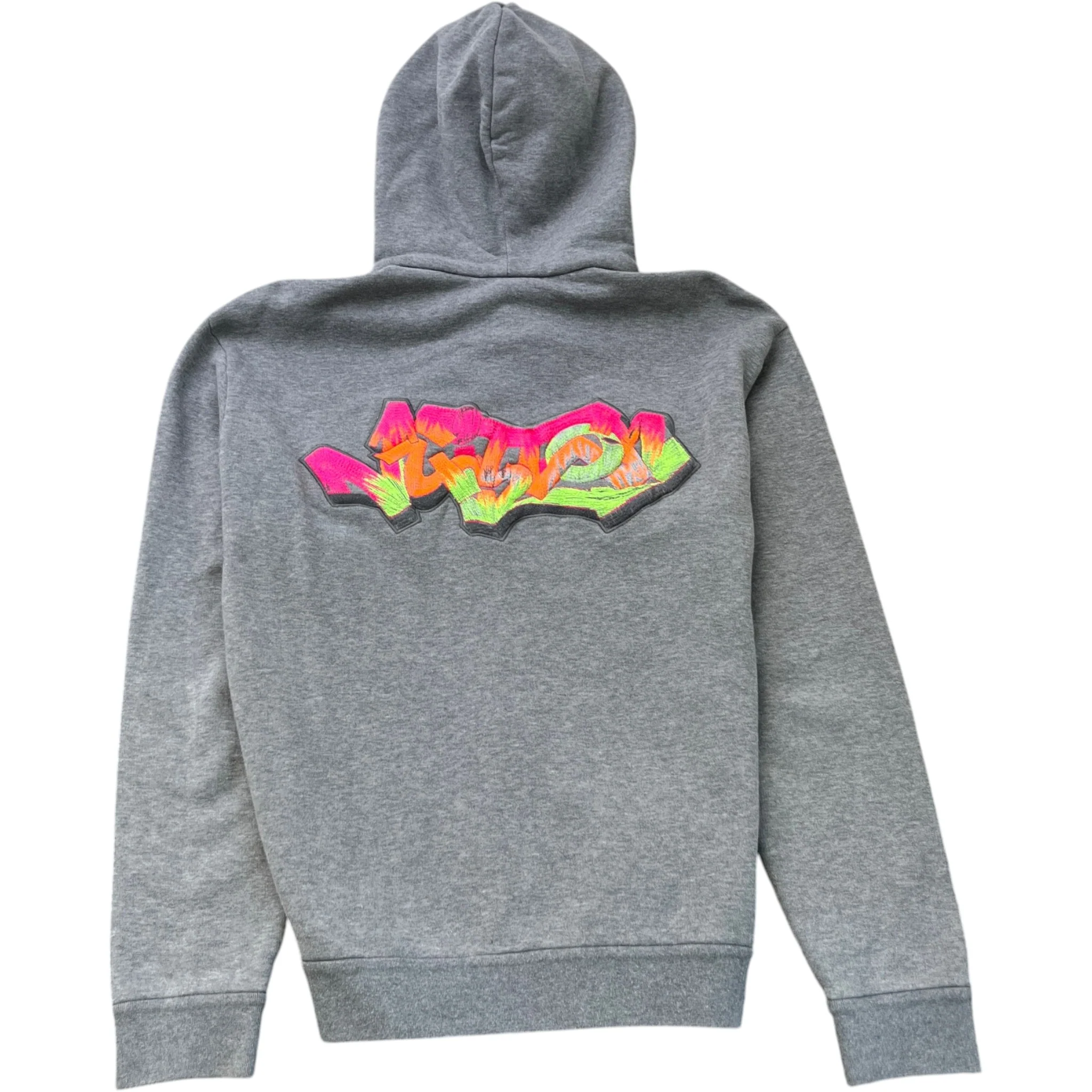 Men's 3D Lv Patch Hoodie Grey Size M - Image 2