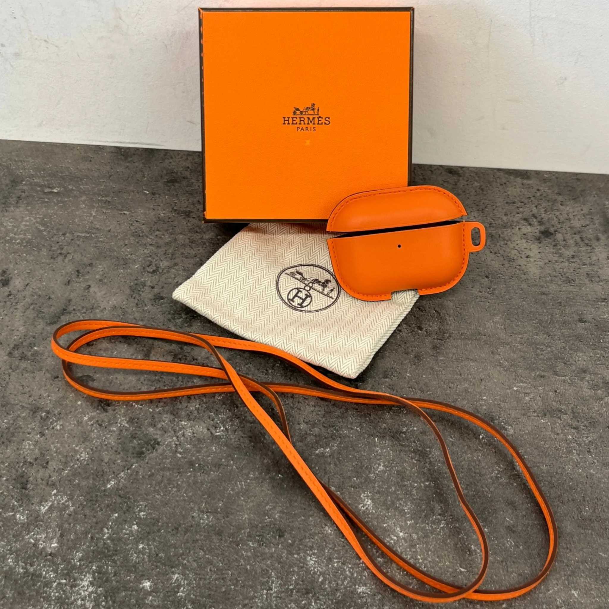 Men's Airpod Case Lanyard Orange - Image 8