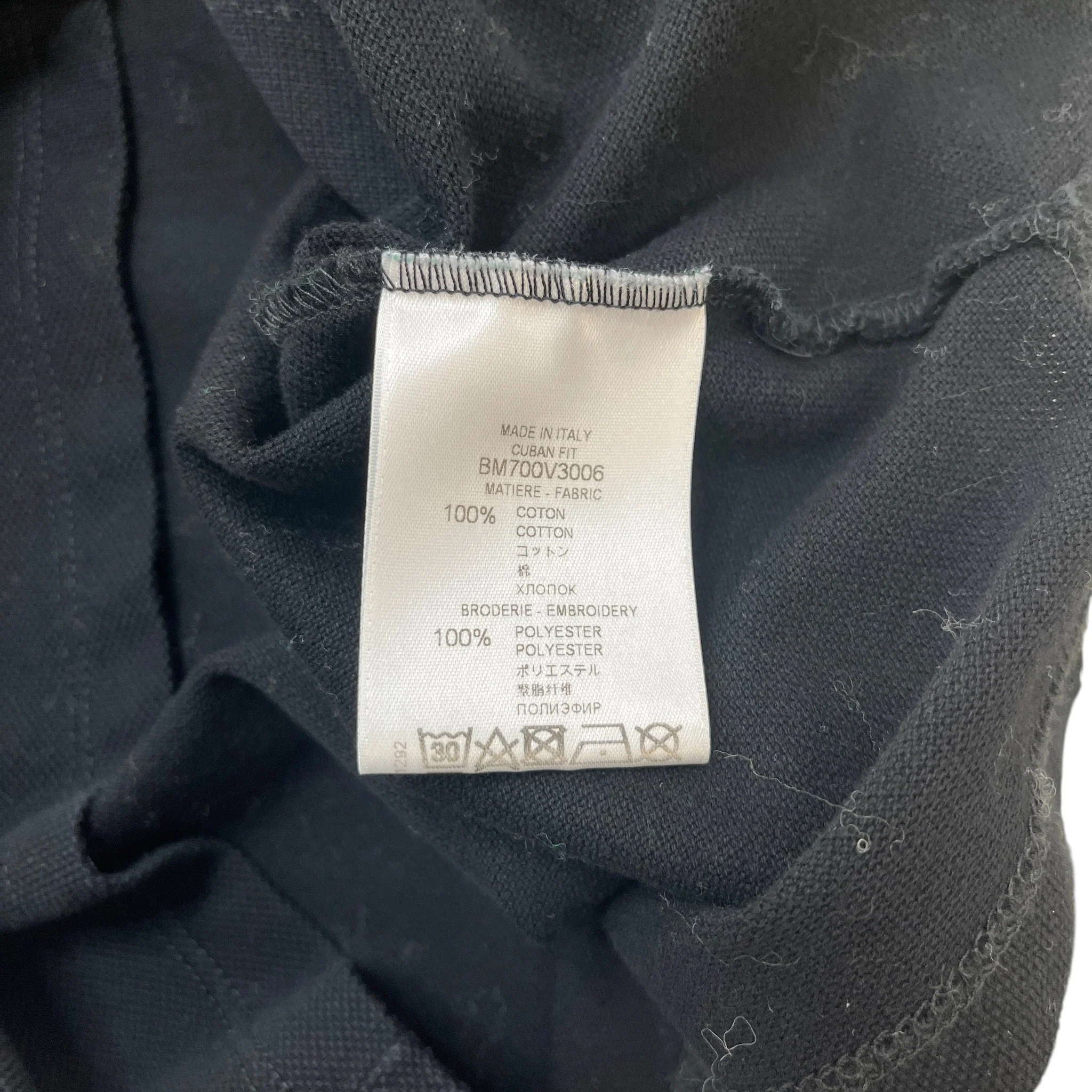 Men's Applique Stars Polo Shirt Black Size XL - Image 8