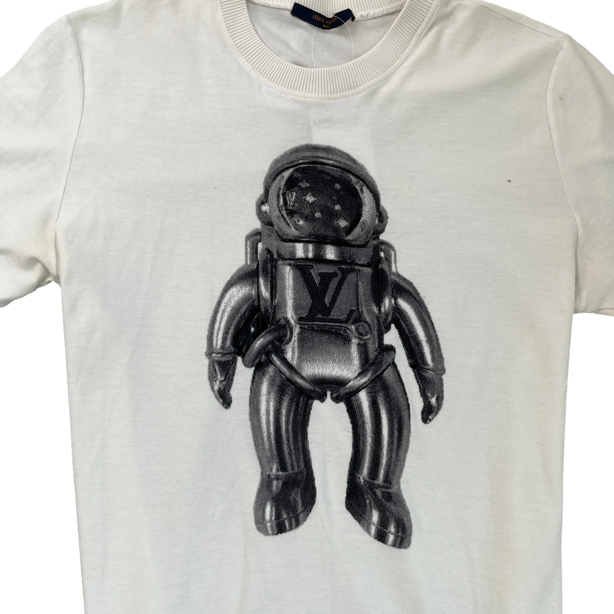Men's Astronaut T-Shirt White Size M - Image 5