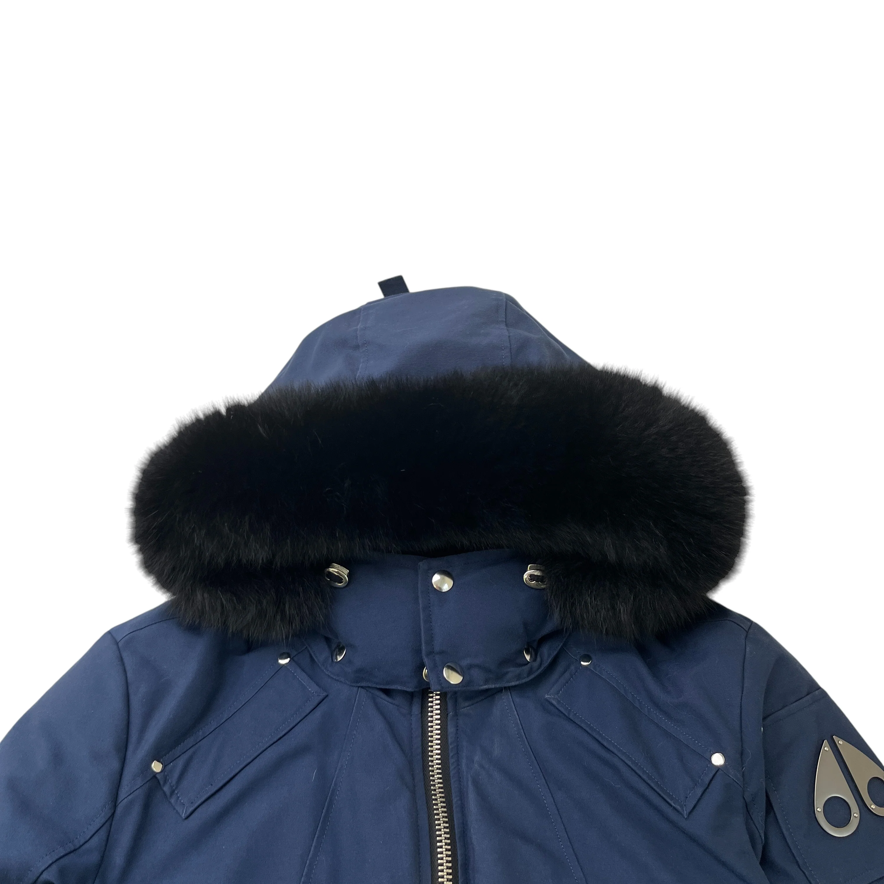 Men's Ballistic Bomber Down Jacket Navy Size XL - Image 5