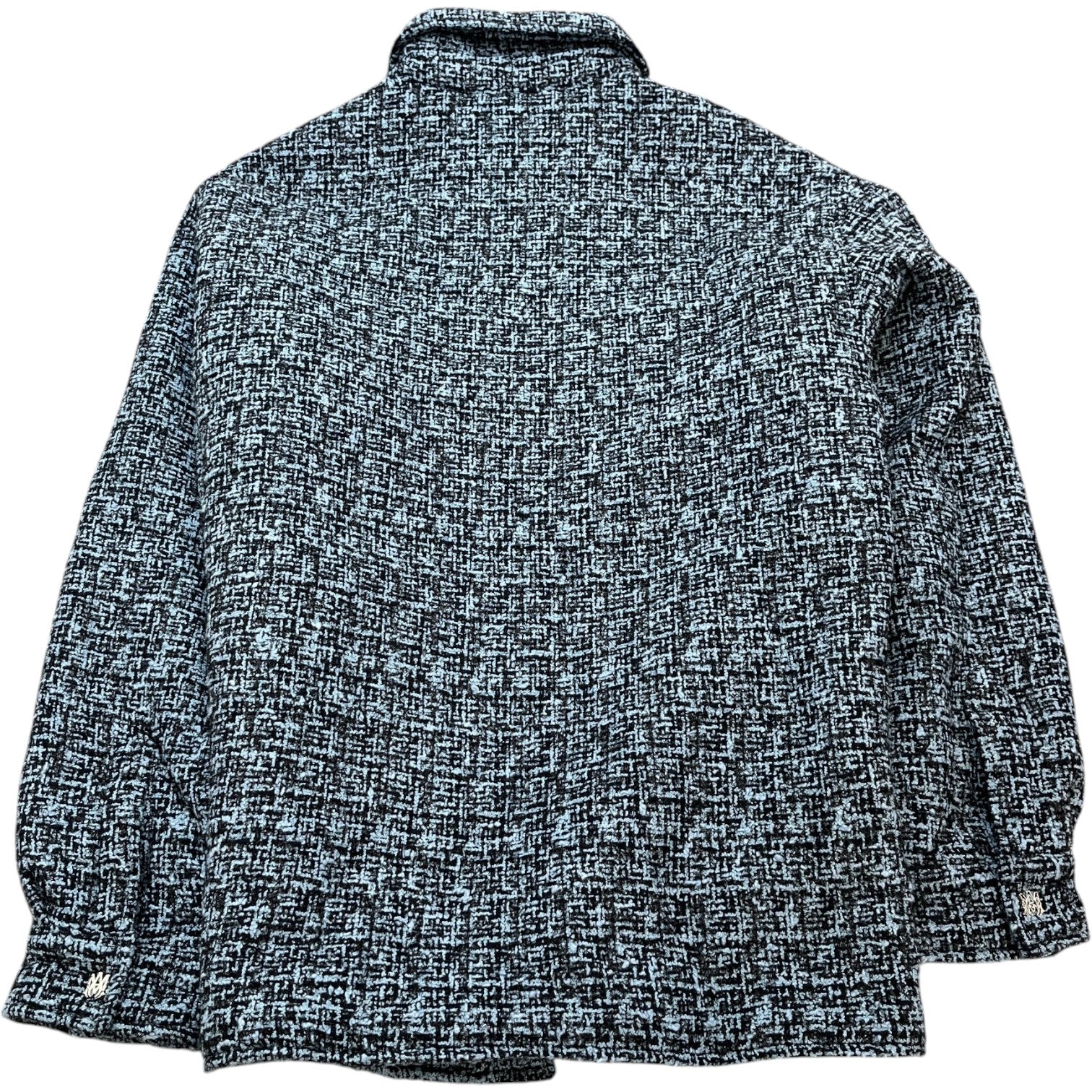 Men's Bouclé Padded OverShirt Blue Size L - Image 2