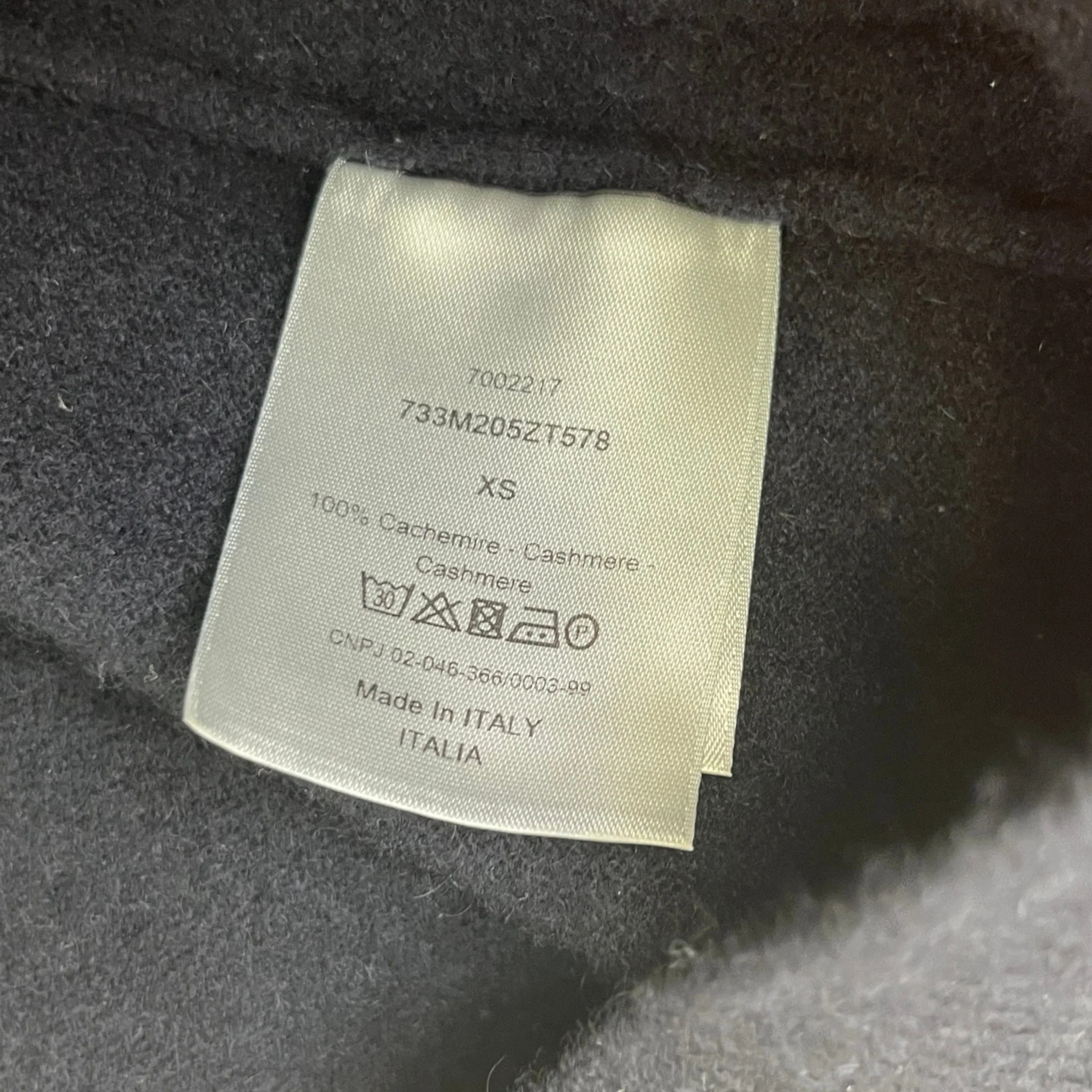 Men's Cashmere Hoodie Navy Size XS - Image 8