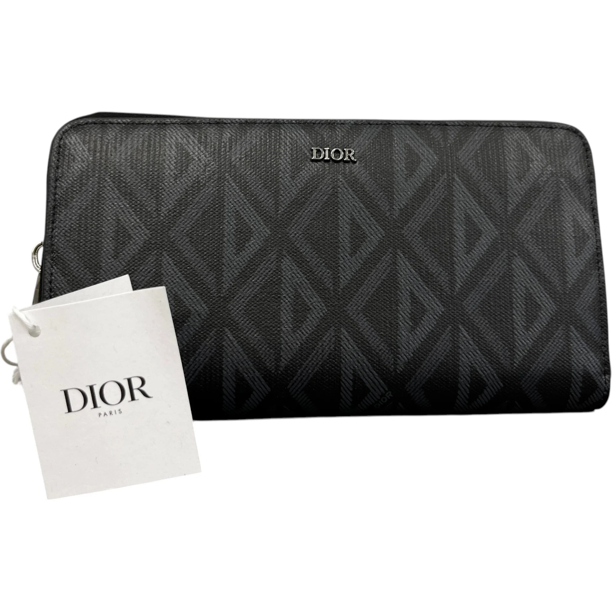 Men's Cd Diamond Wallet Grey