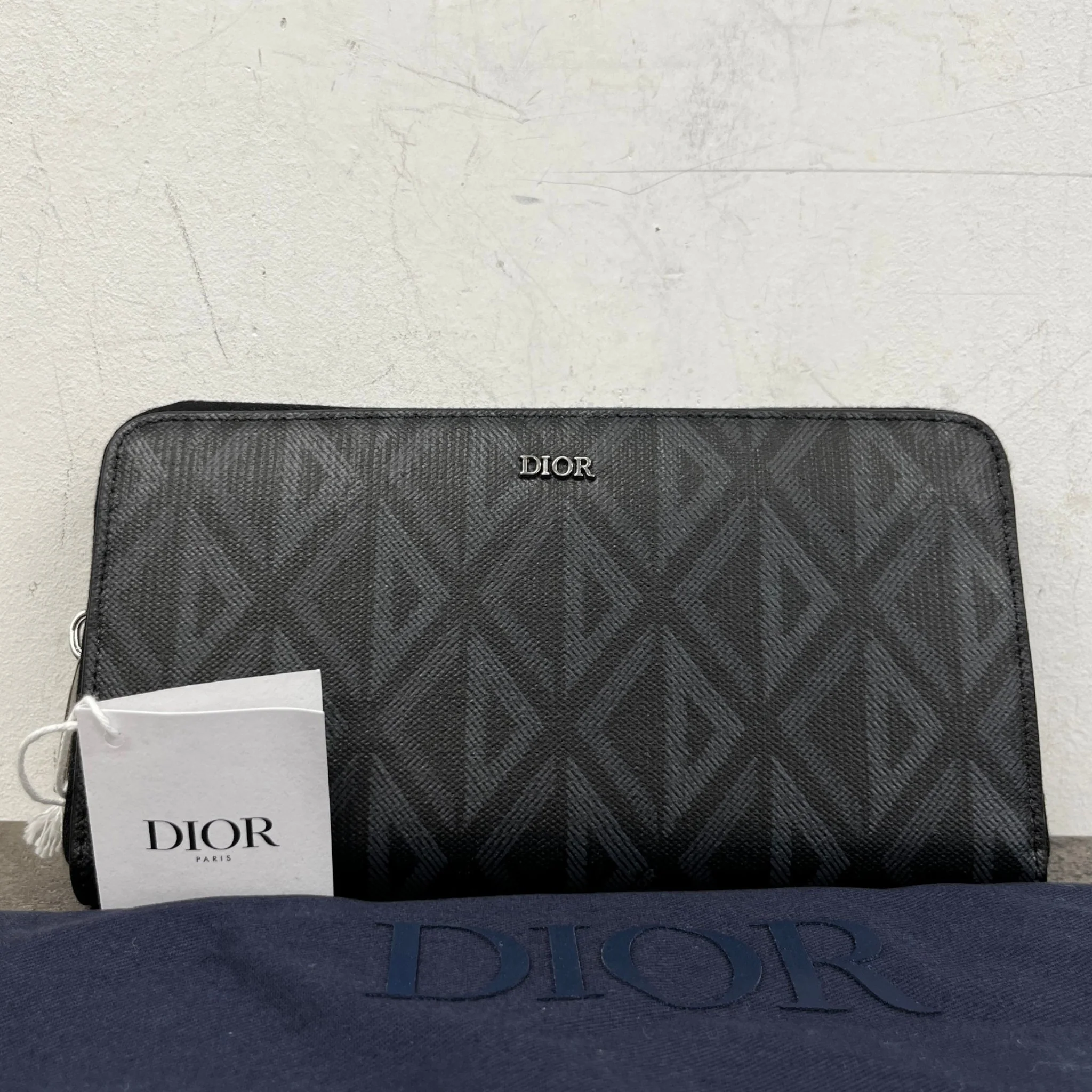 Men's Cd Diamond Wallet Grey - Image 13
