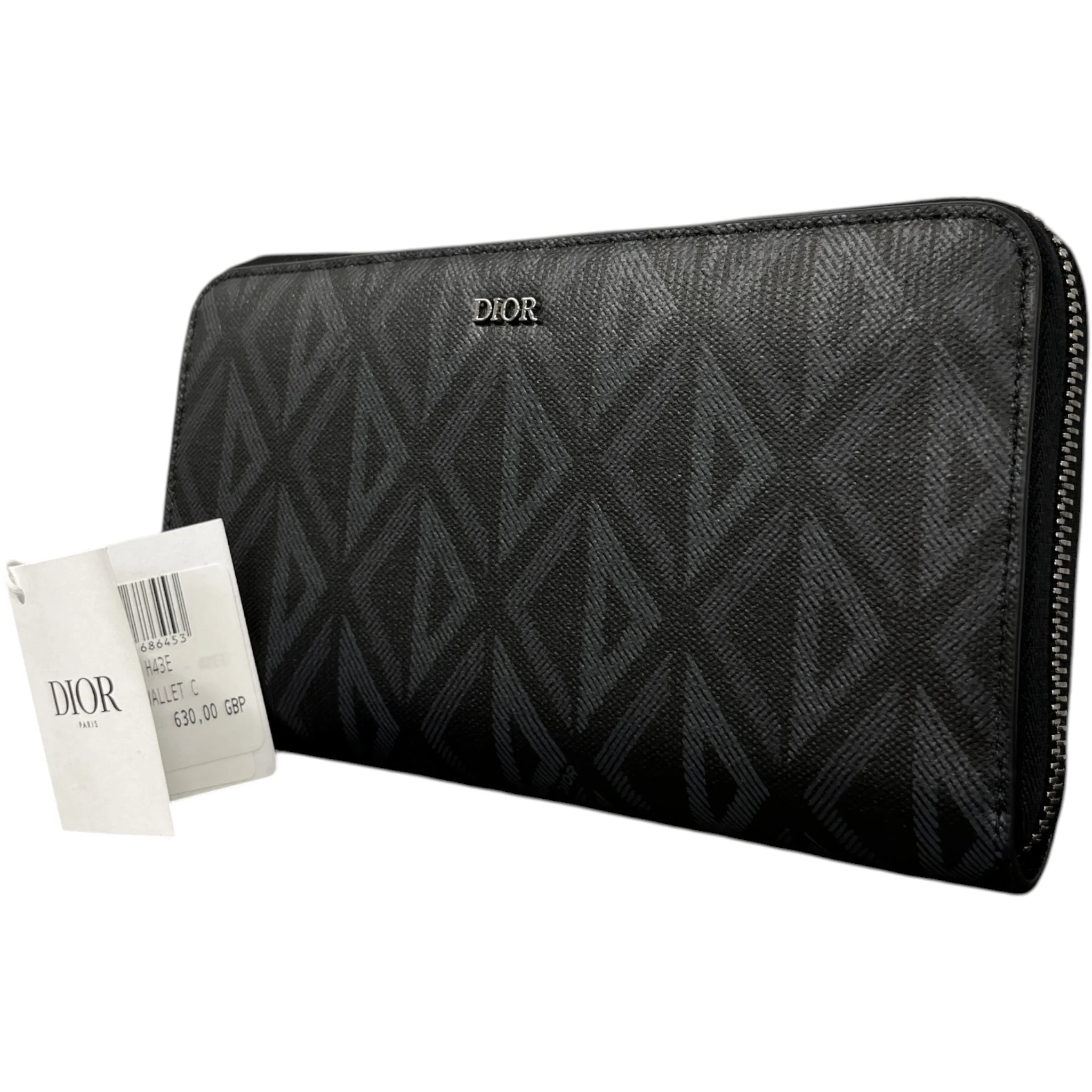 Men's Cd Diamond Wallet Grey - Image 4