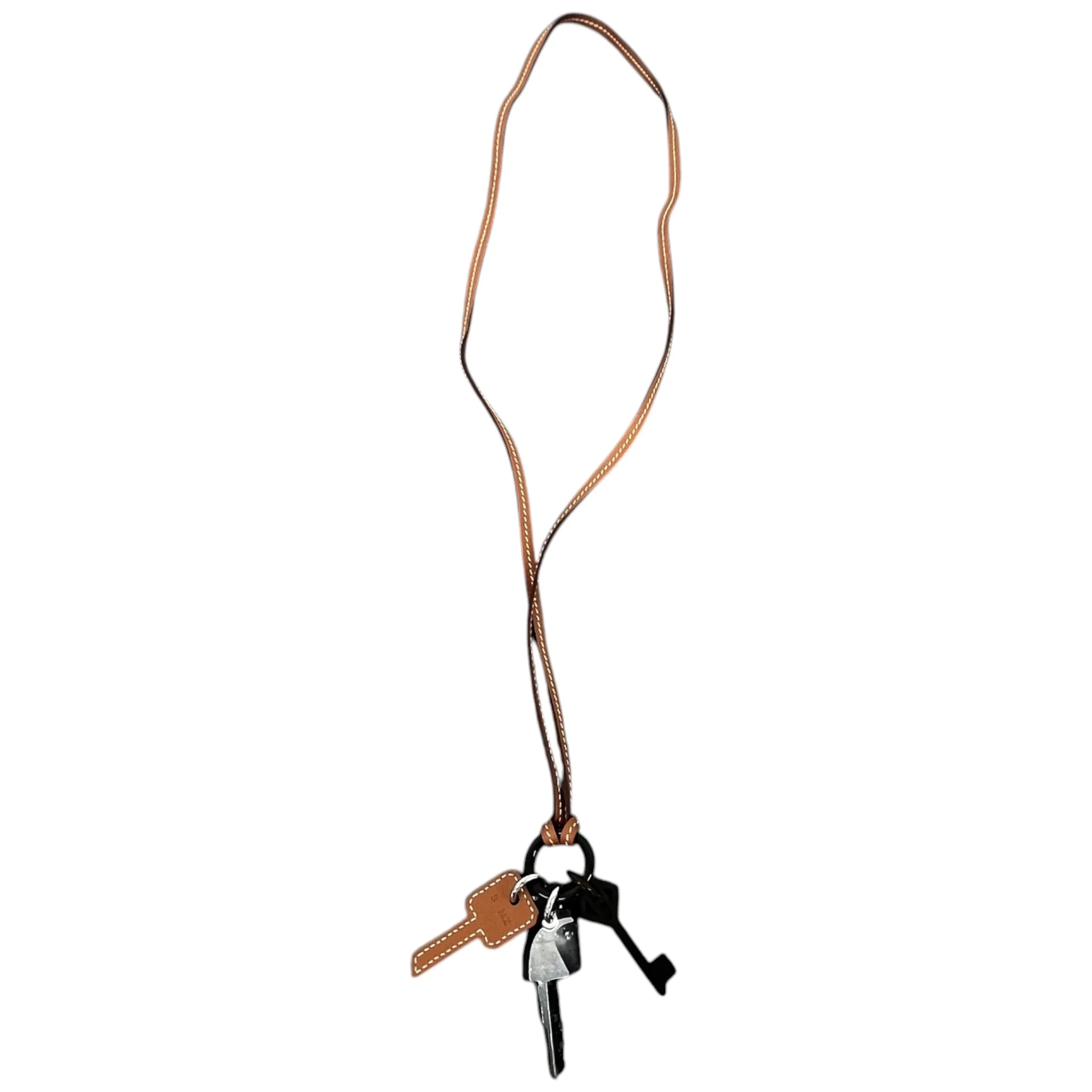 Men's Cles Long Necklace Brown - Image 2