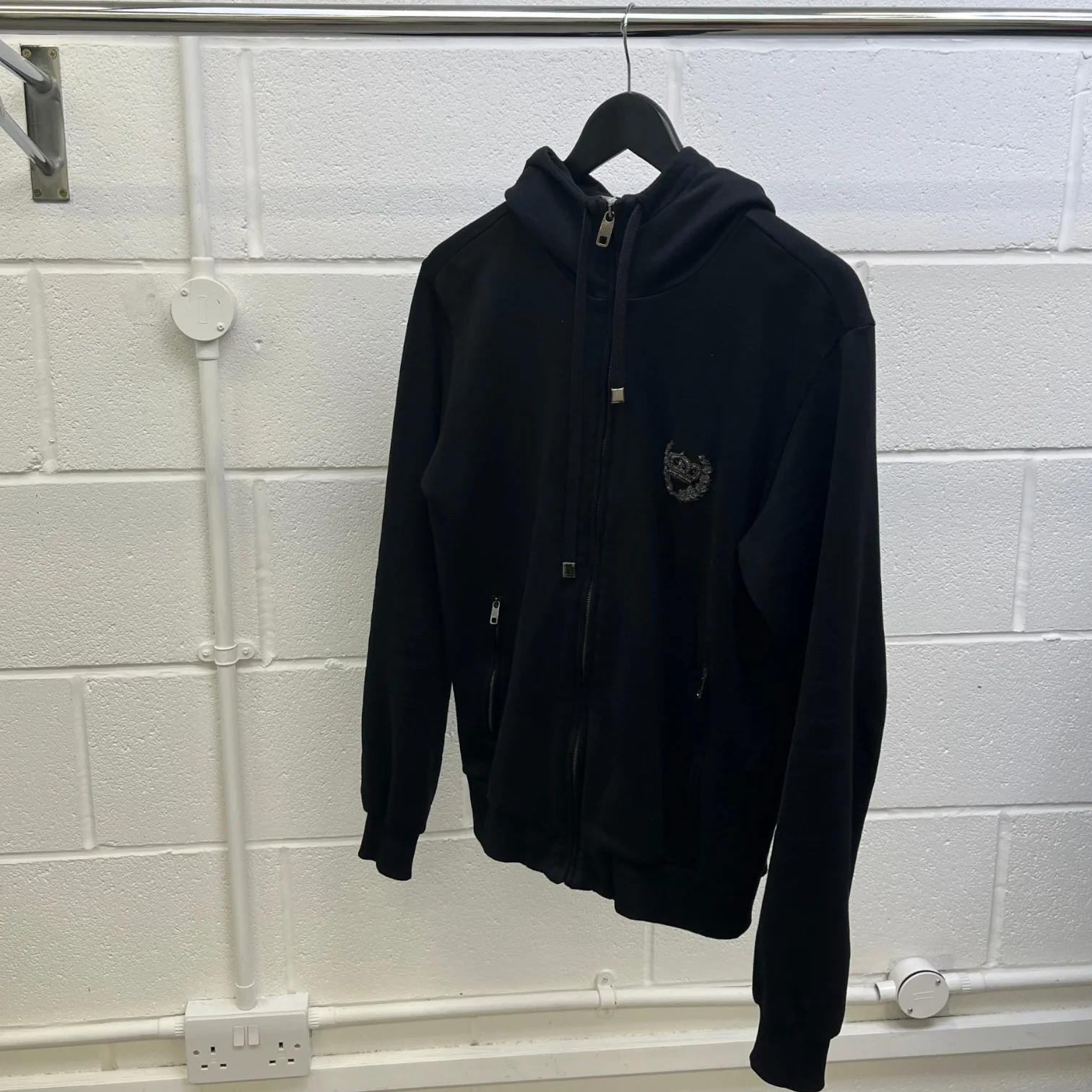 Men's Crown Embellished Hoodie Black Size IT 44 / UK XS - Image 9