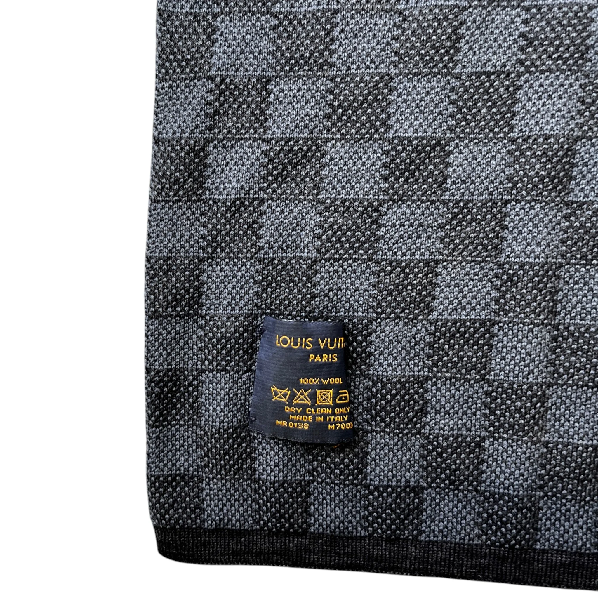 Men's Damier Echarpes Petit Scarf Grey - Image 4