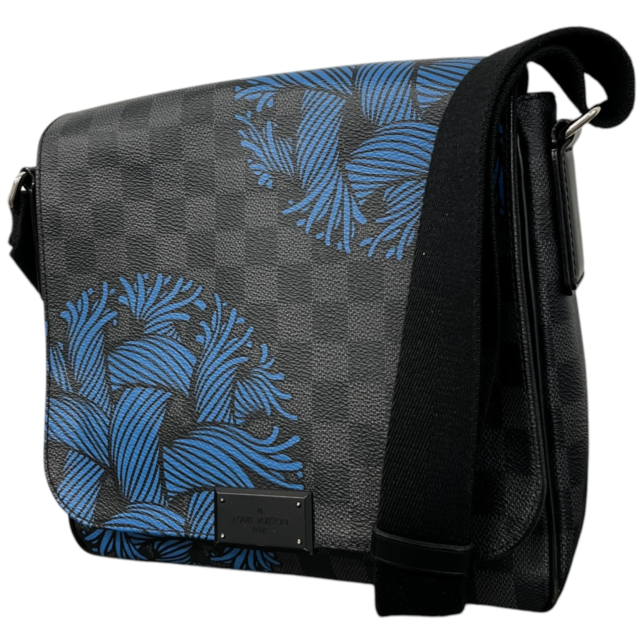 Men's Damier Graphite District Pm Christopher Nemeth Rope Messenger Bag Black - Image 5