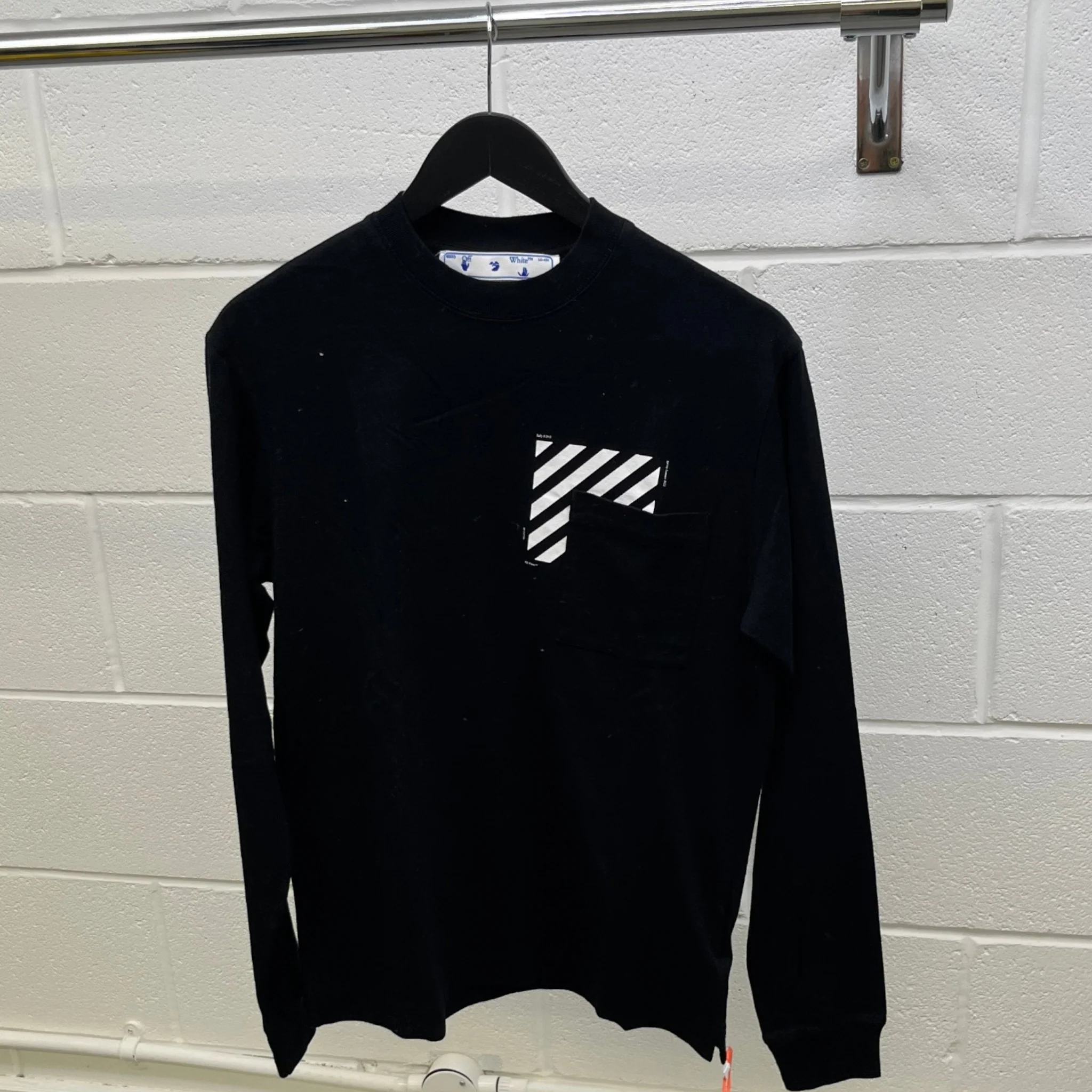 Men's Diag Skate Long Sleeve T-Shirt Black Size XS - Image 10