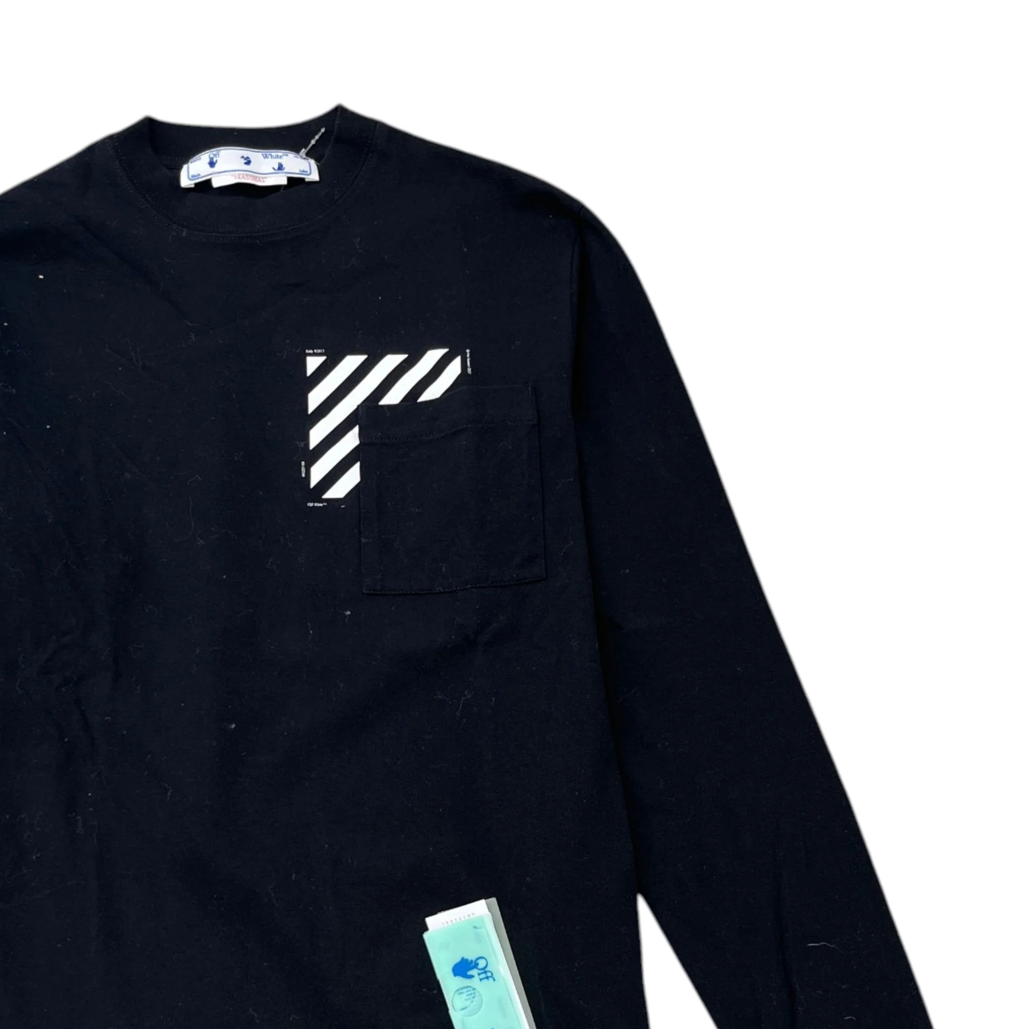 Men's Diag Skate Long Sleeve T-Shirt Black Size XS - Image 3