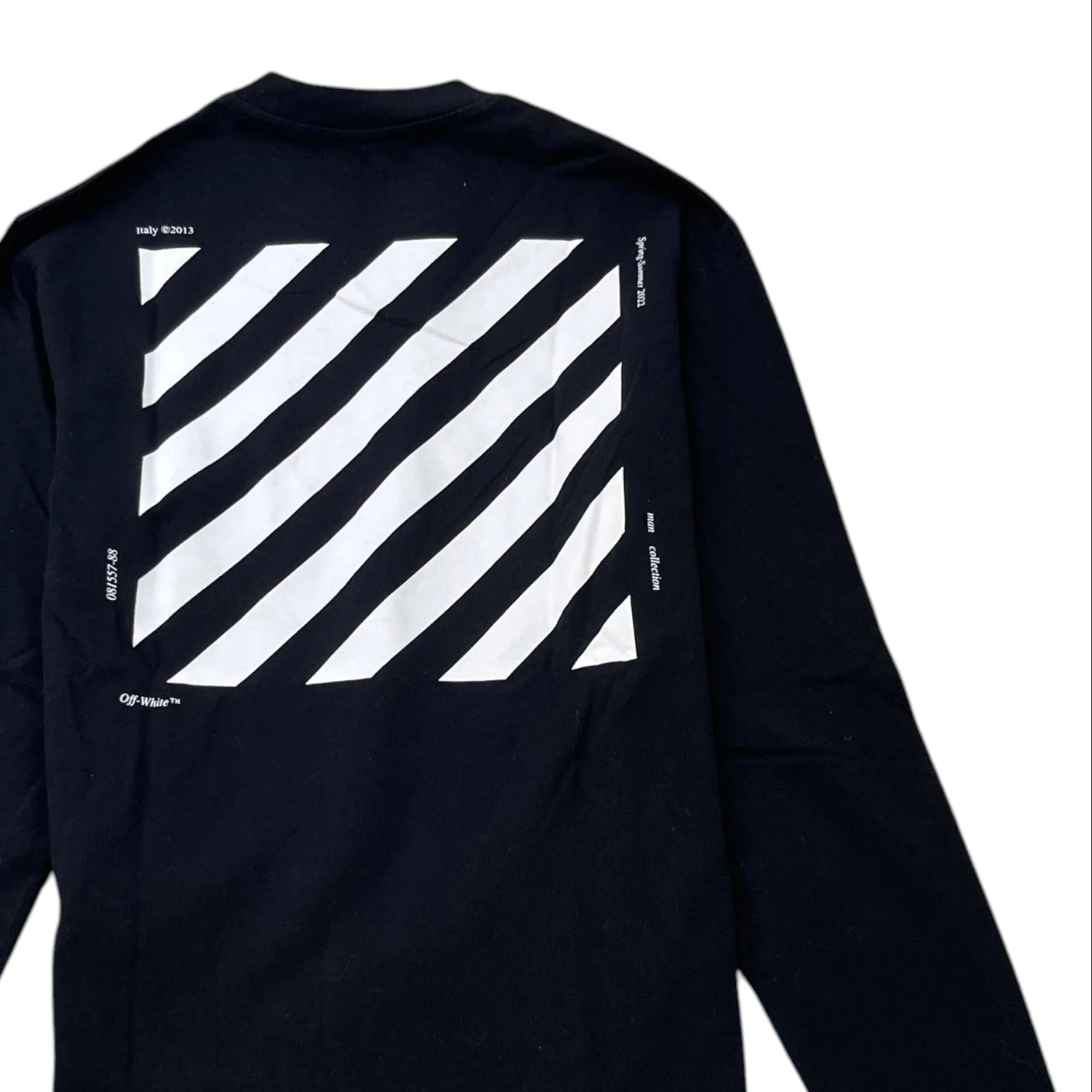 Men's Diag Skate Pocket Long Sleeve T-Shirt Black Size XS - Image 4