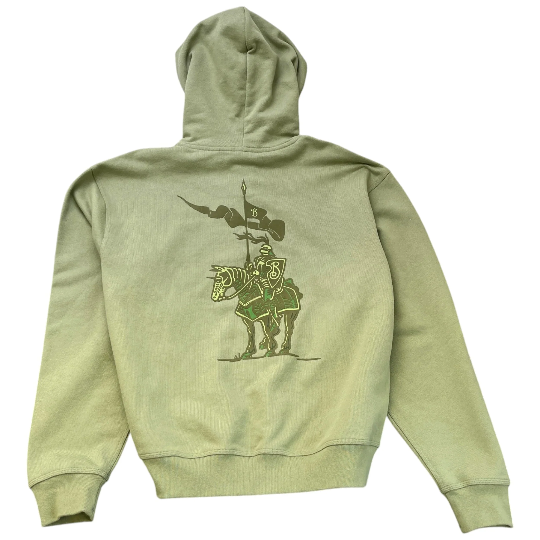 Men's Ekd Print Hoodie Green Size XL - Image 2