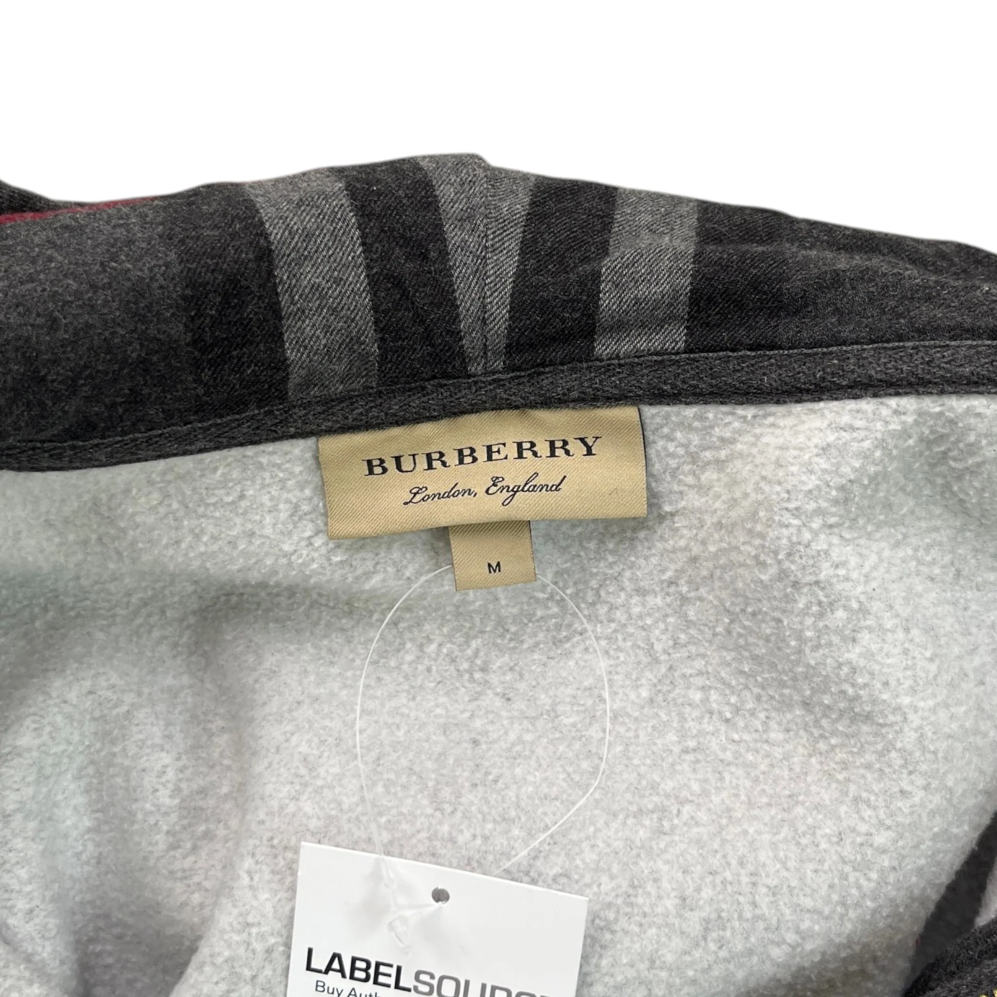 Men's Embroidered Logo Hoodie Charcoal Size M - Image 6