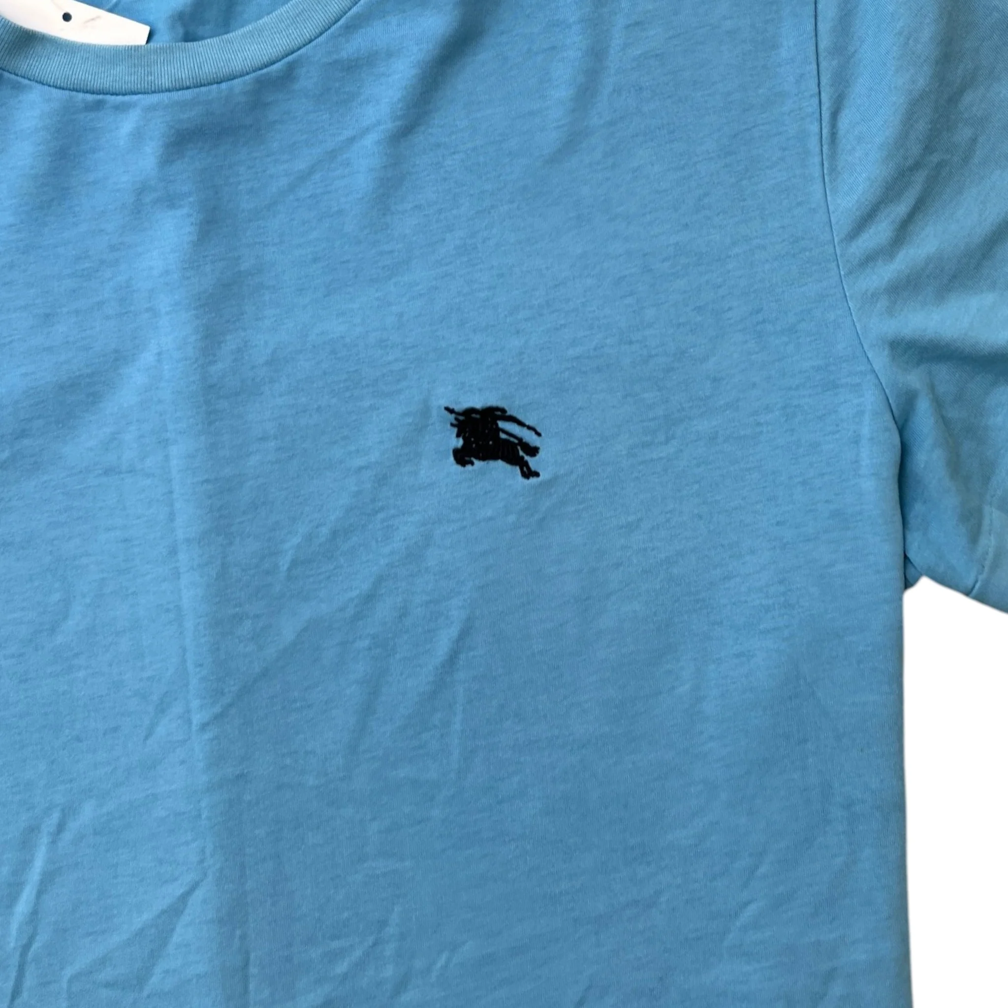 Men's Embroidered Logo T-Shirt Blue Size L - Image 5