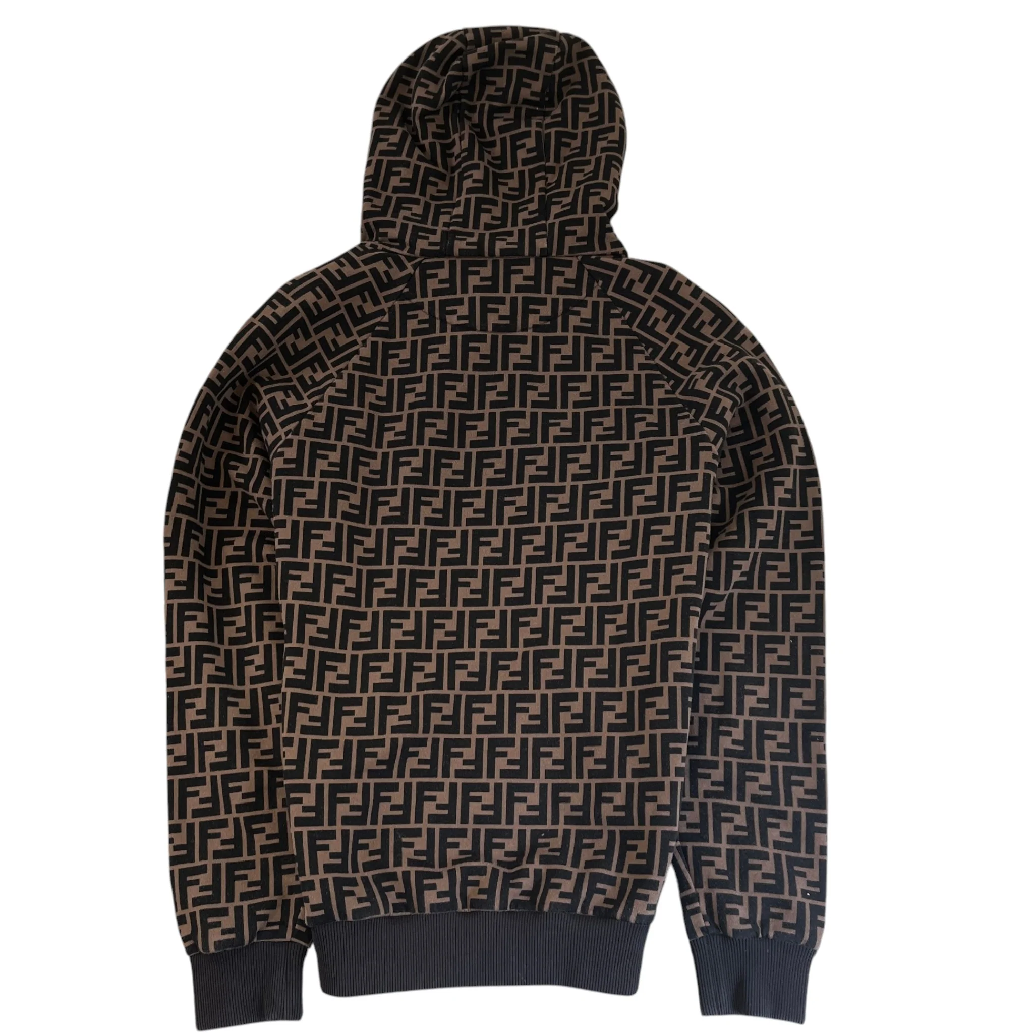 Men's Ff Monogram Hoodie Brown Size M - Image 2