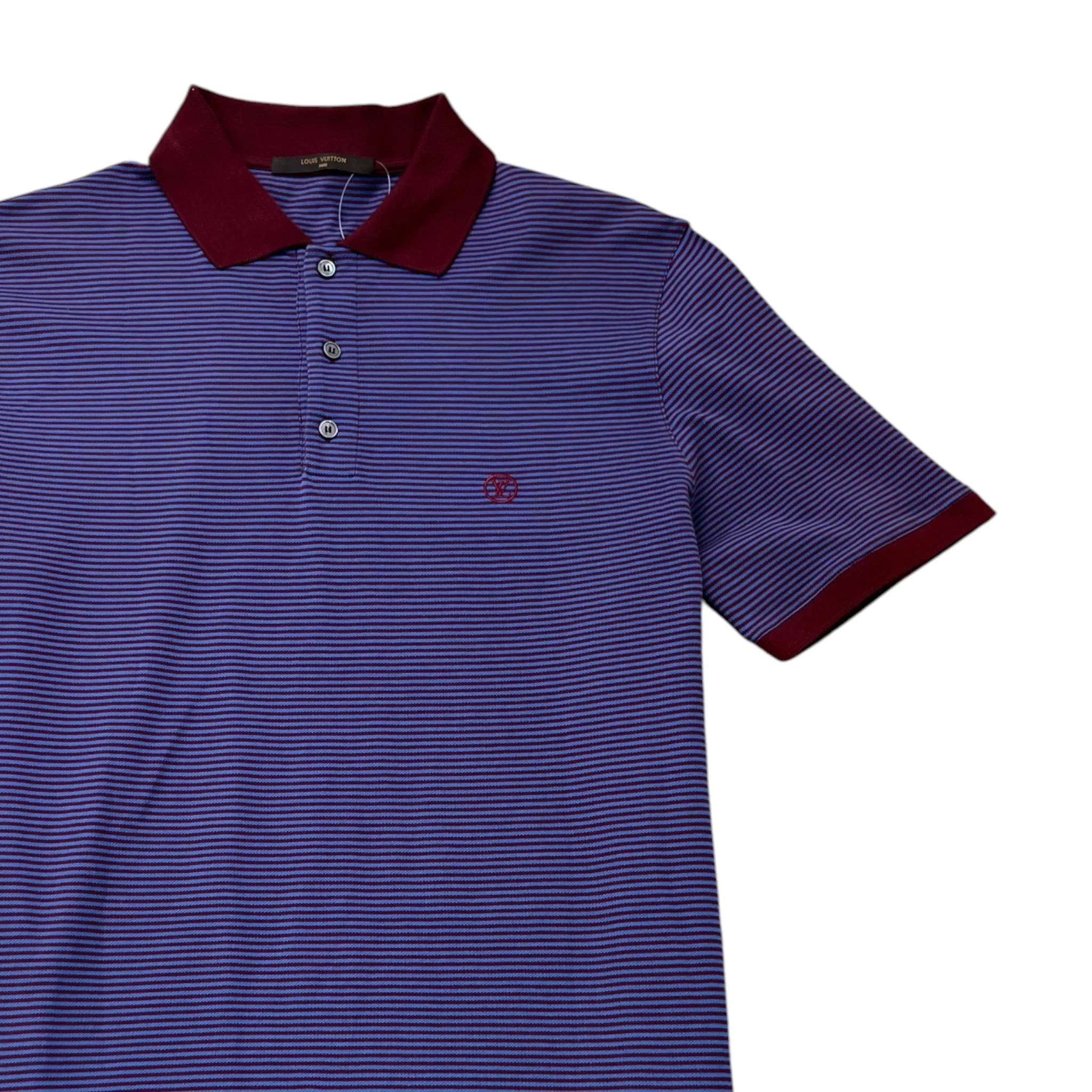 Men's Fil A Fil Striped Polo Shirt Multi-Coloured Size XL - Image 3