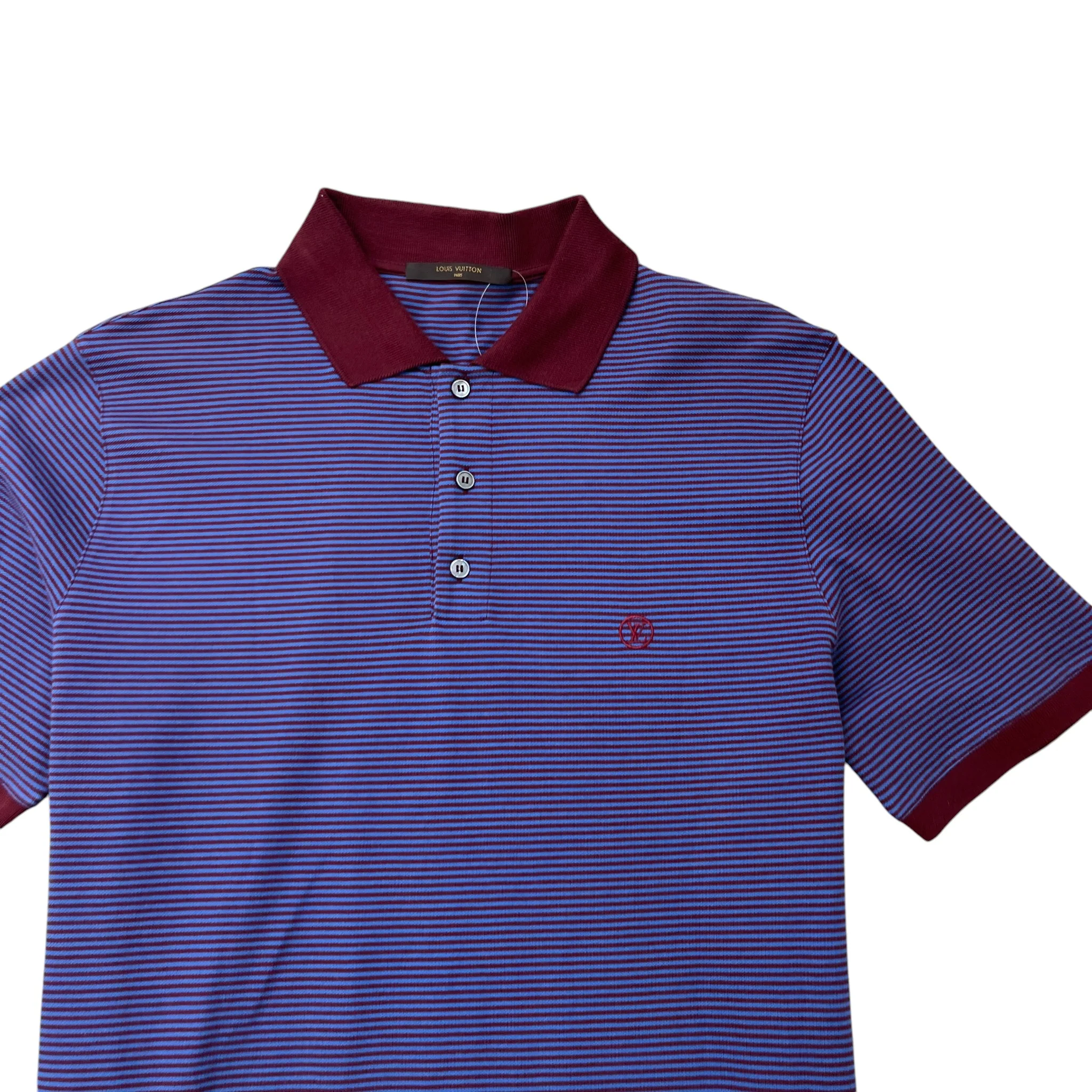 Men's Fil A Fil Striped Polo Shirt Multi-Coloured Size XL - Image 5