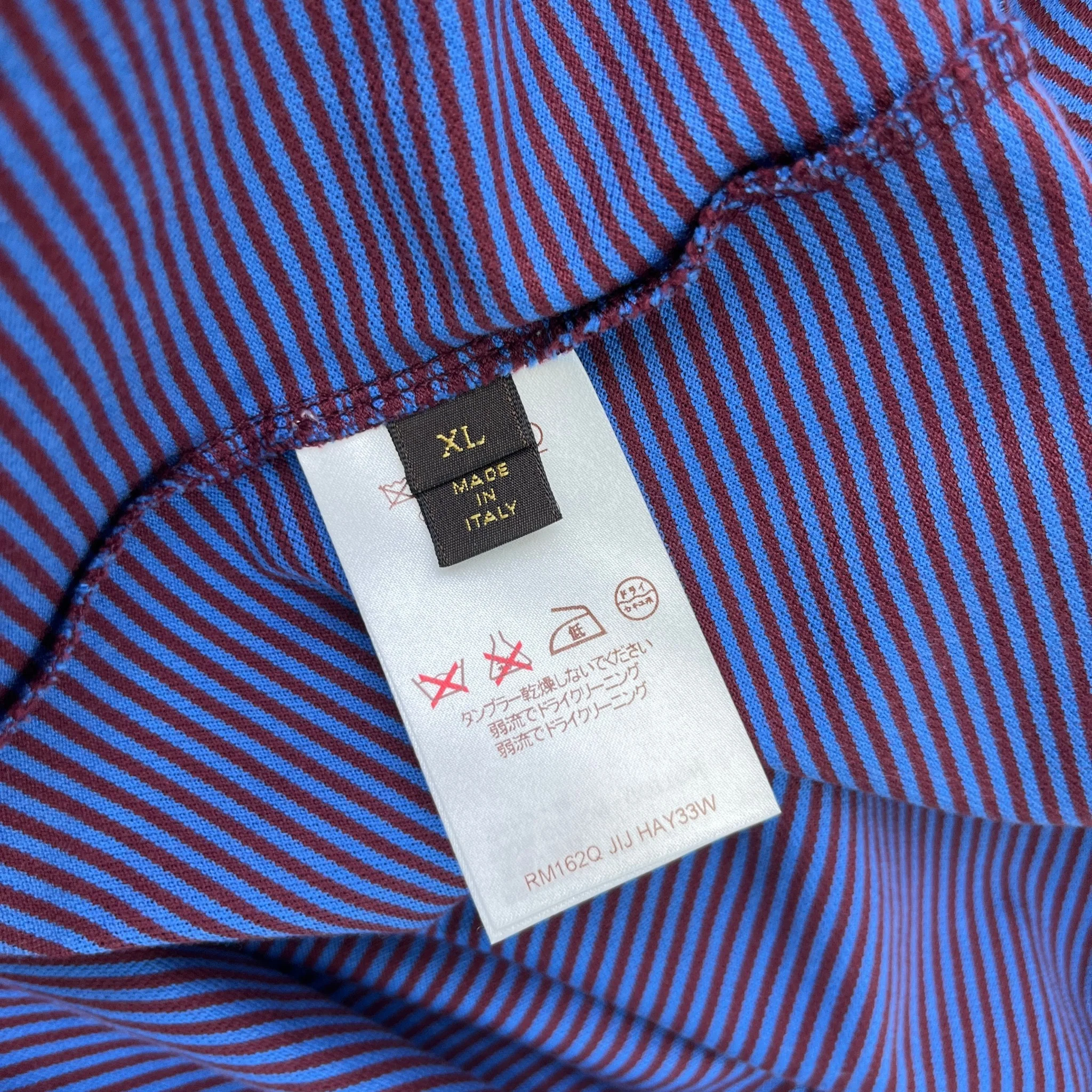 Men's Fil A Fil Striped Polo Shirt Multi-Coloured Size XL - Image 6