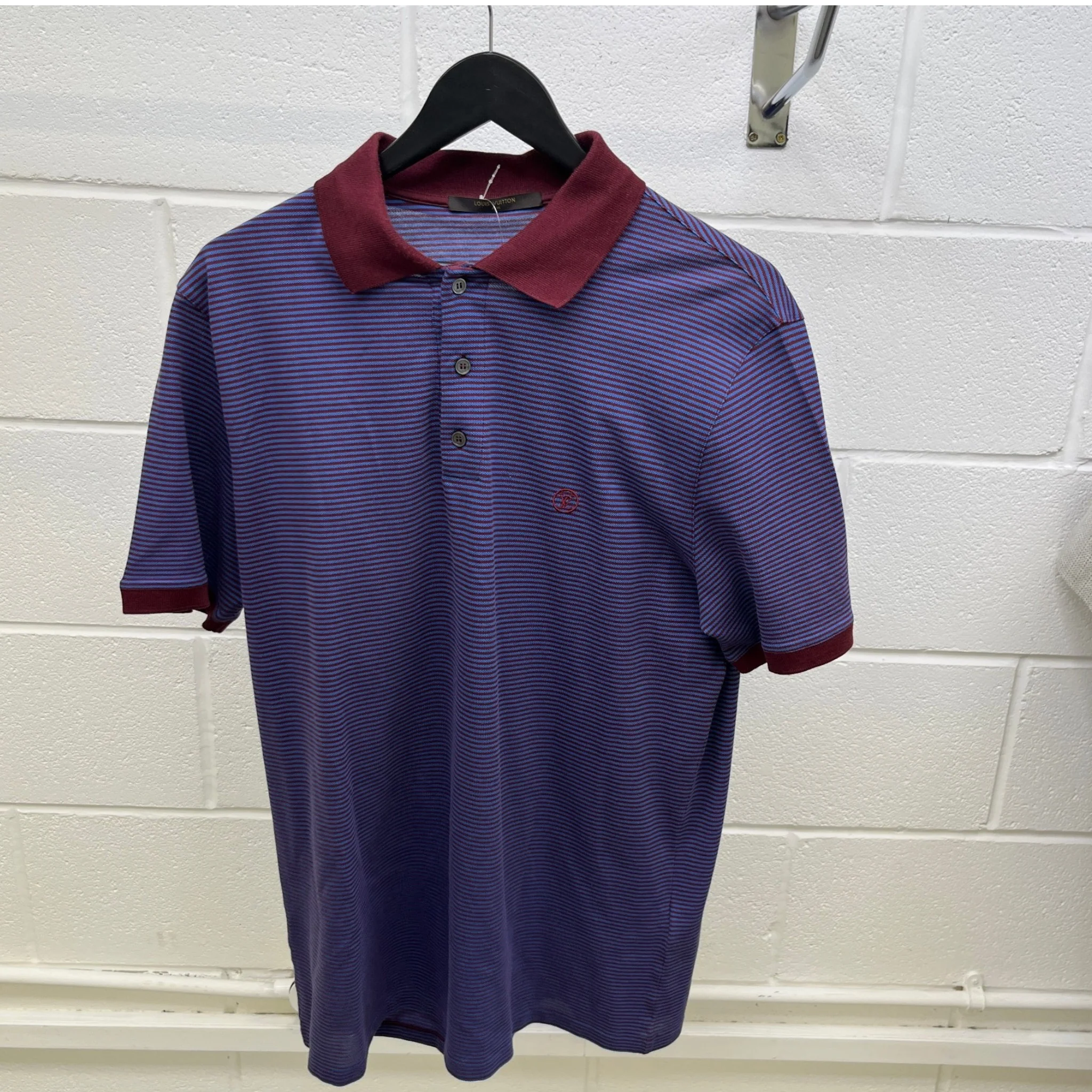 Men's Fil A Fil Striped Polo Shirt Multi-Coloured Size XL - Image 8
