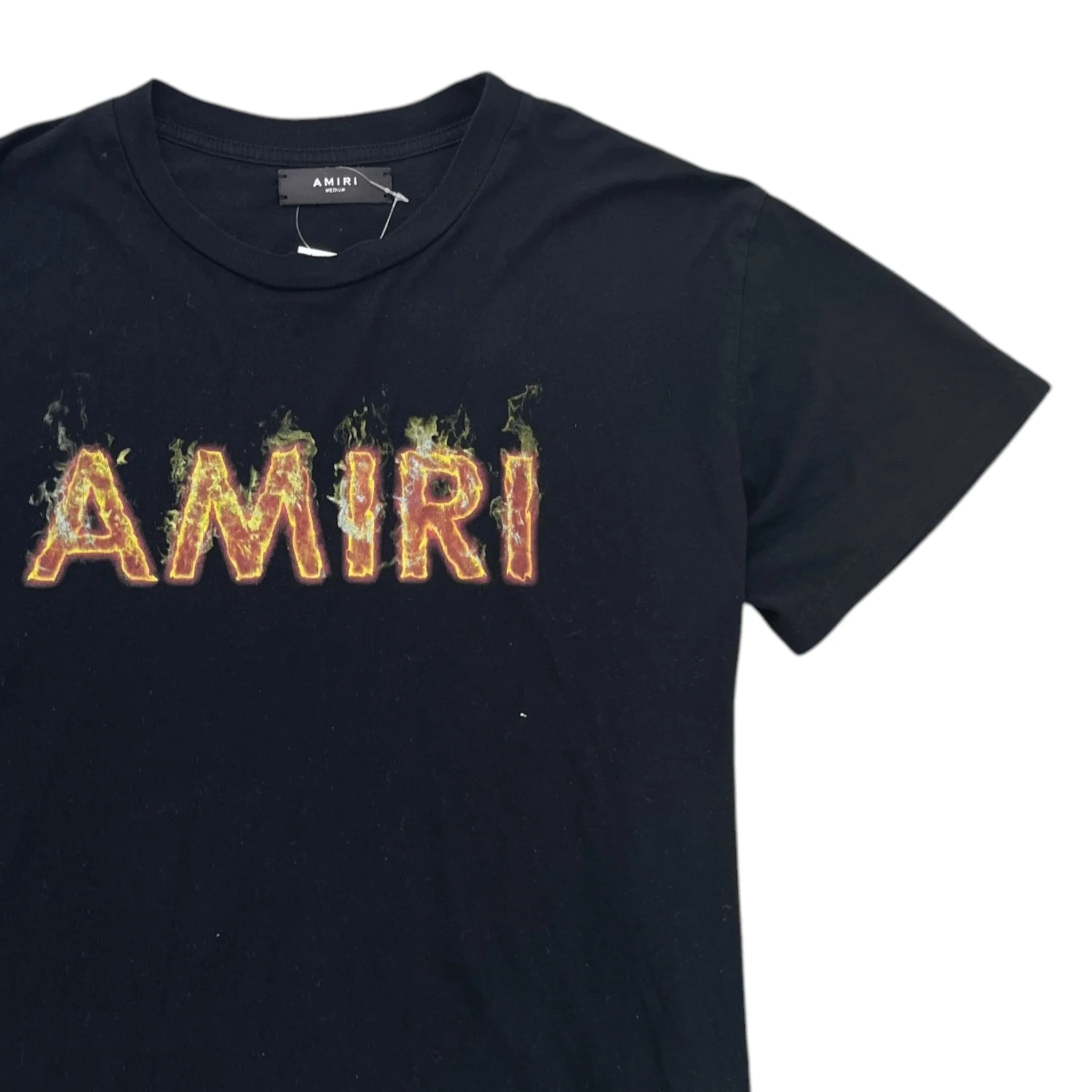 Men's Flame Logo T-Shirt Black Size M - Image 3