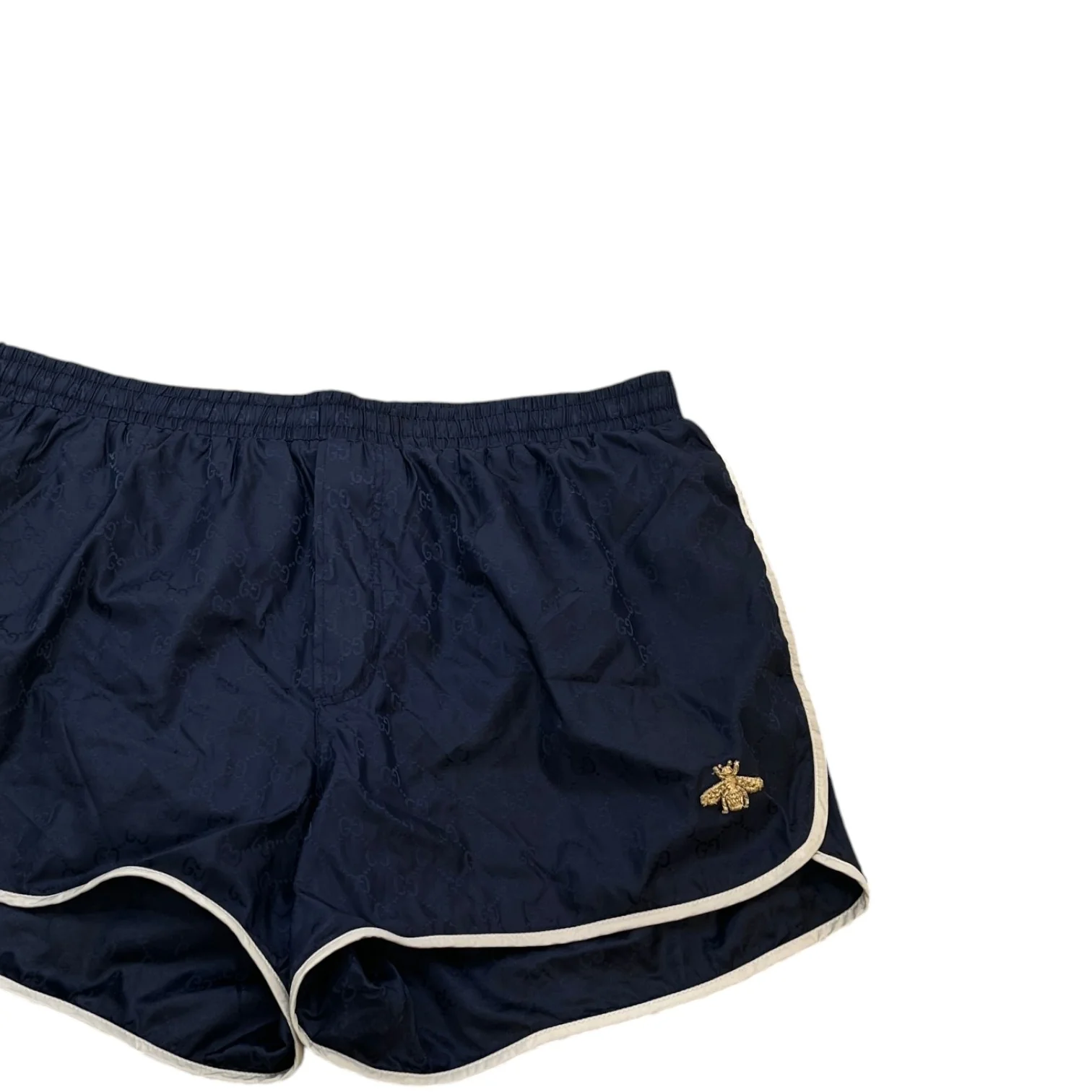 Men's Gg Supreme Bee Swim Shorts Navy Size W30 / IT 46 - Image 3