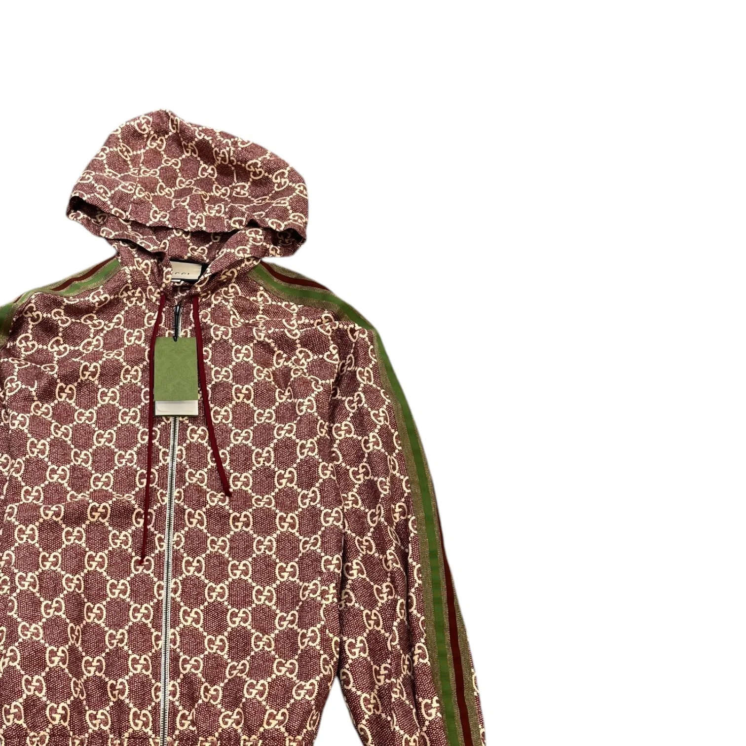 Men's Gg Supreme Jacket Burgundy Size M - Image 3