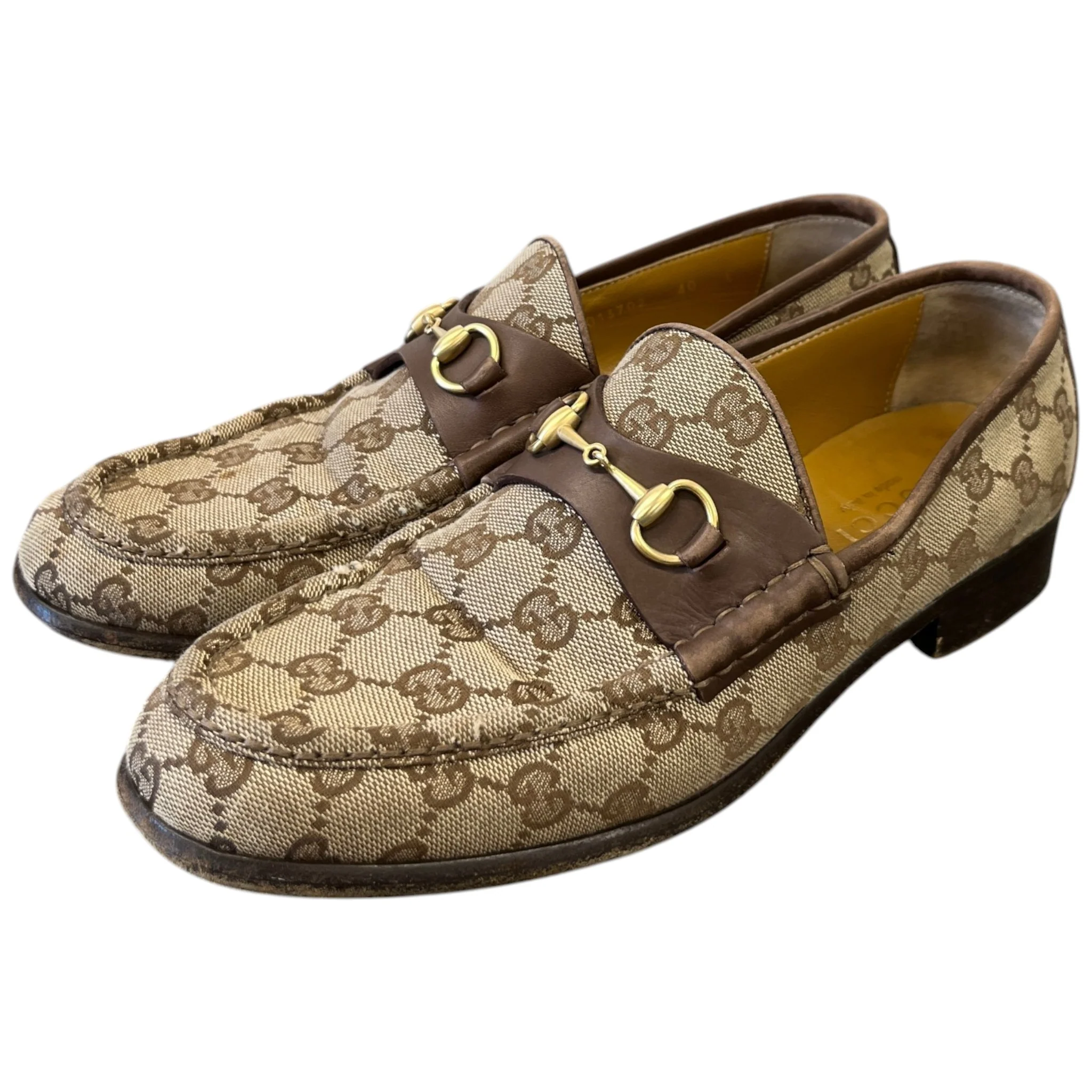Men's Gg Supreme Jordaan Loafers Beige Size EU 40 / UK 6 - Image 9