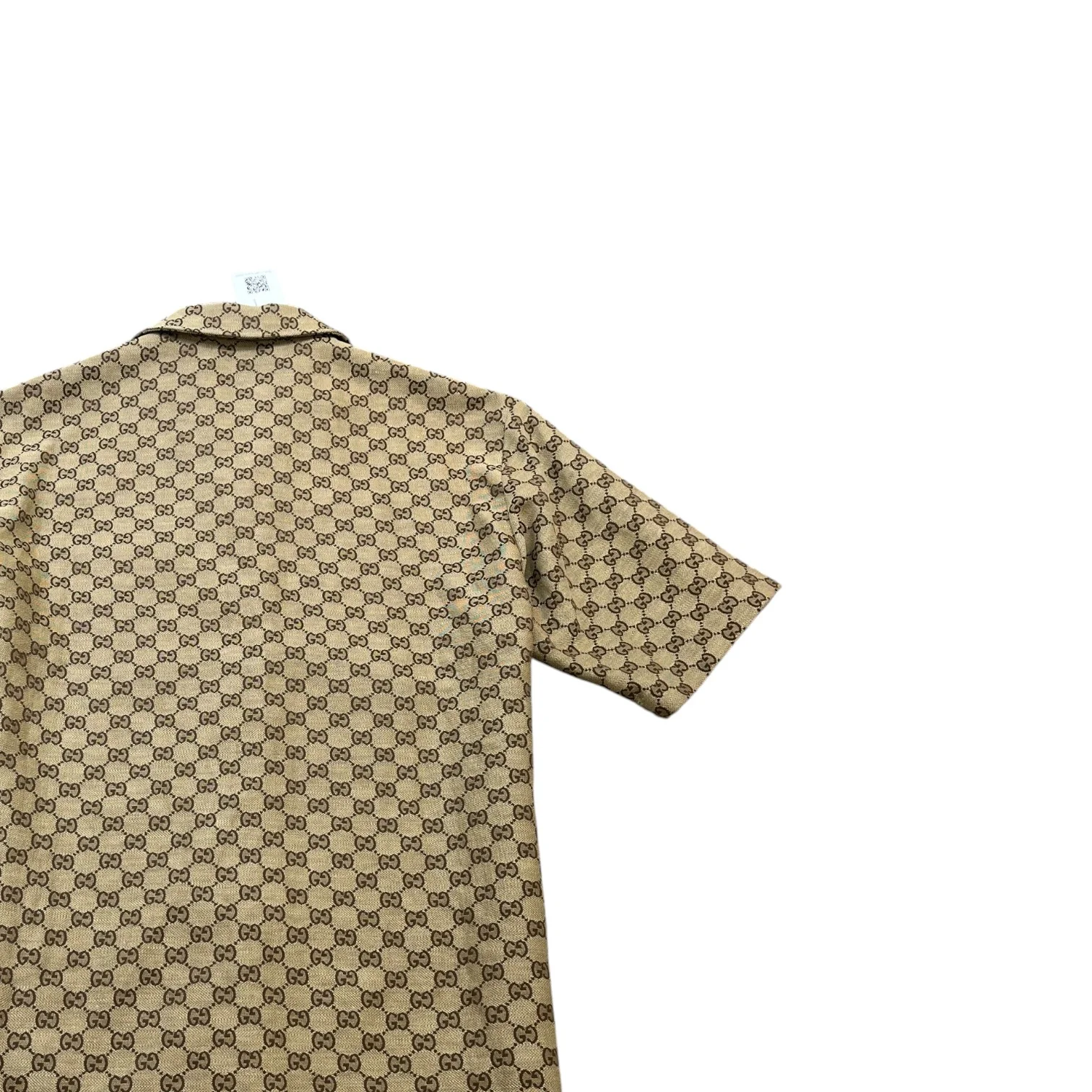 Men's Gg Supreme Short Sleeve Shirt Beige Size IT 48 / UK M - Image 4
