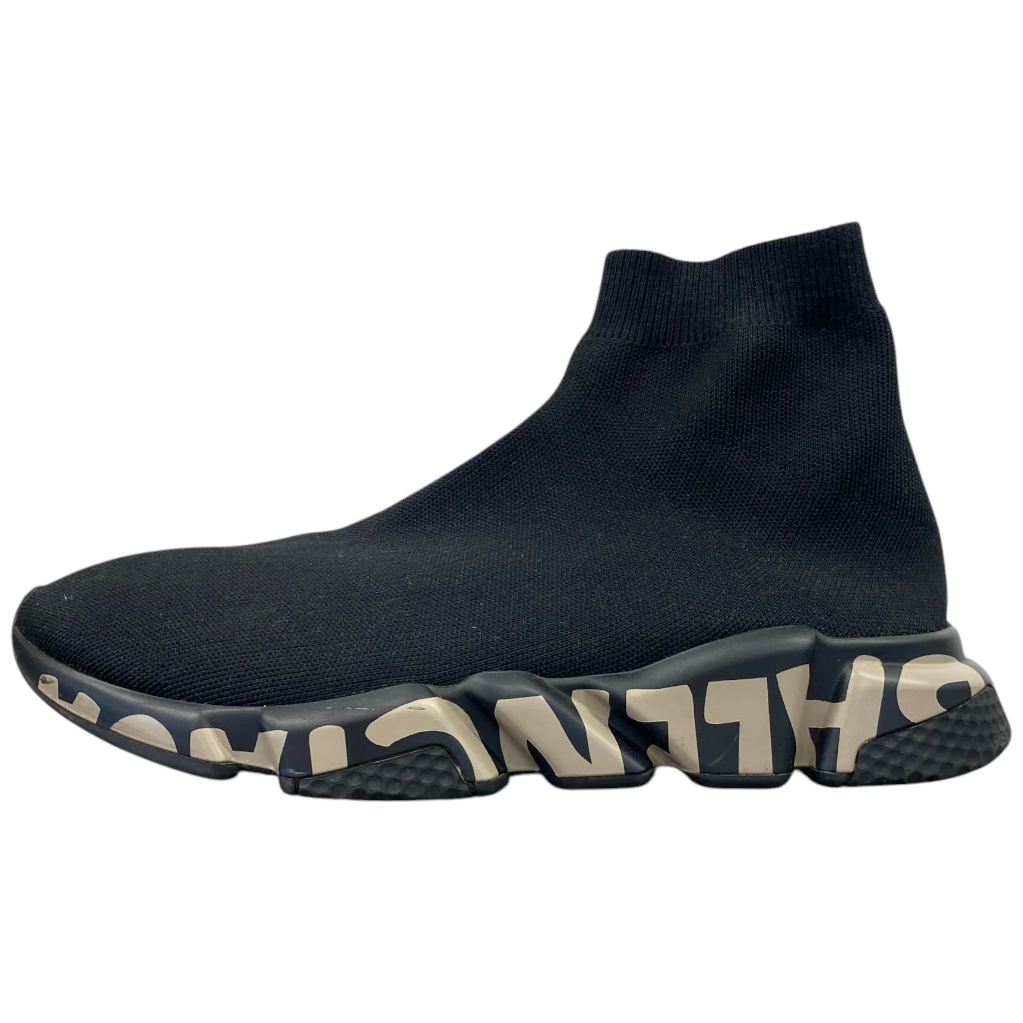 Men's Graffiti Speed Sock High Trainers Black Size EU 44 / UK 10 - Image 5