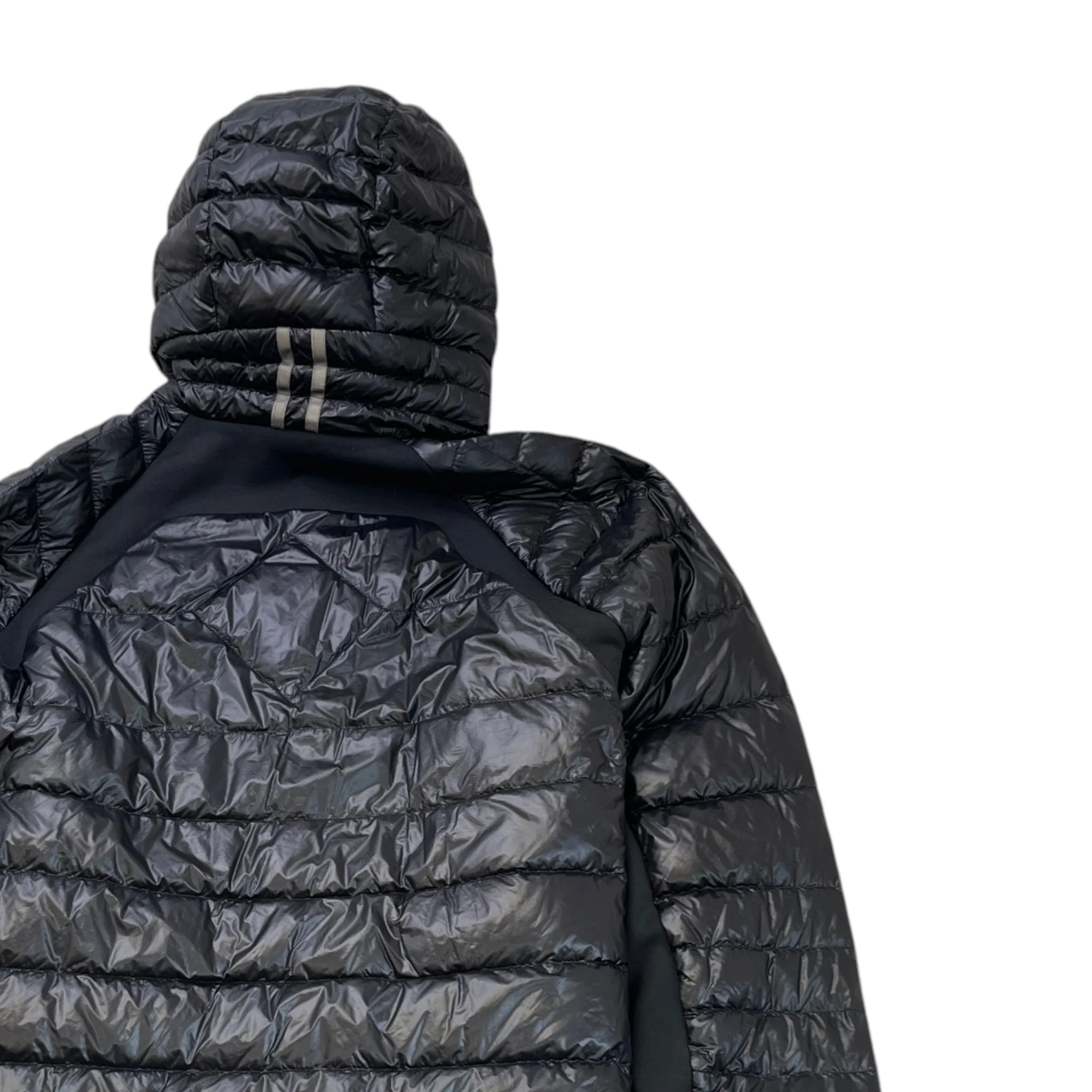 Men's Hybridge Lite Hoody Down Jacket Black Size XL - Image 4