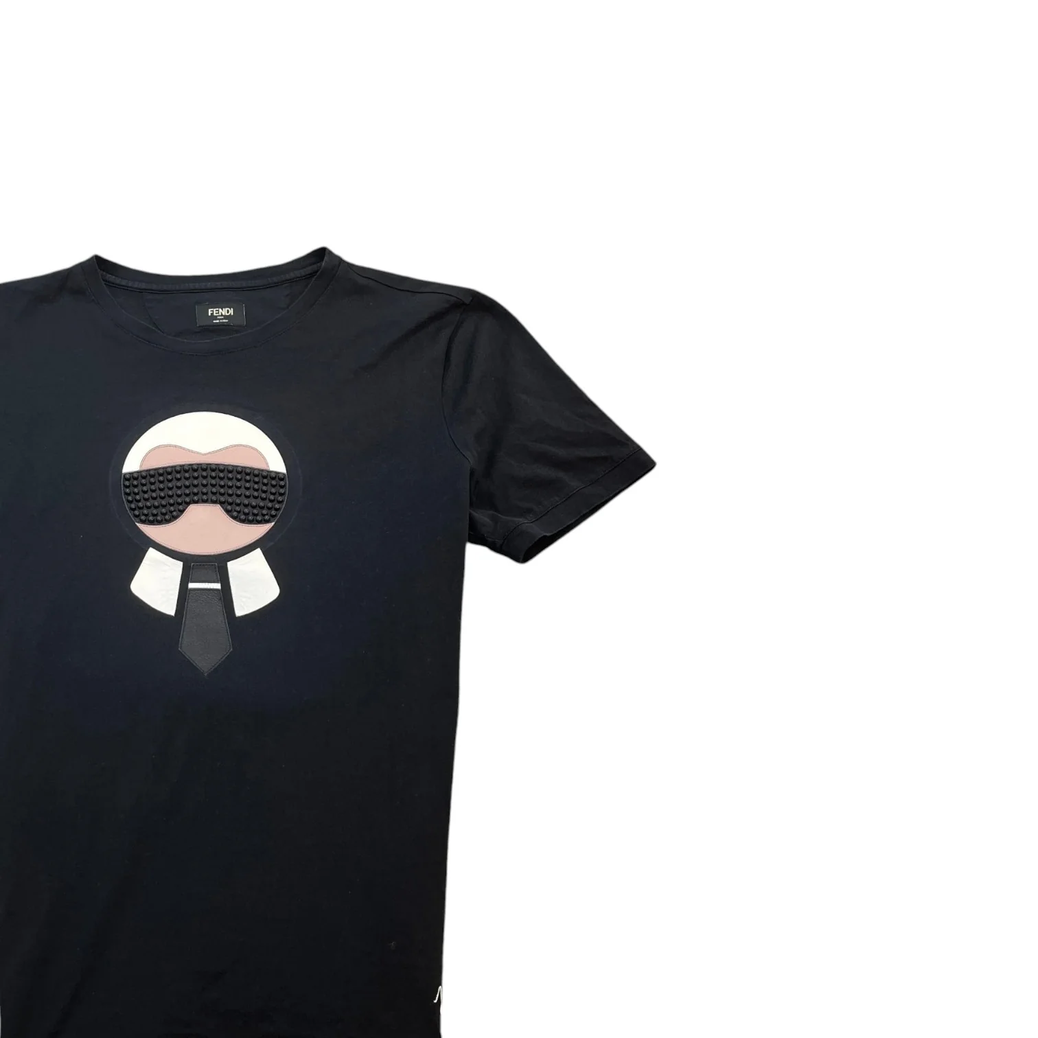 Men's Karl Lagerfeld Embellished T-Shirt Black Size IT 50 / UK L - Image 3