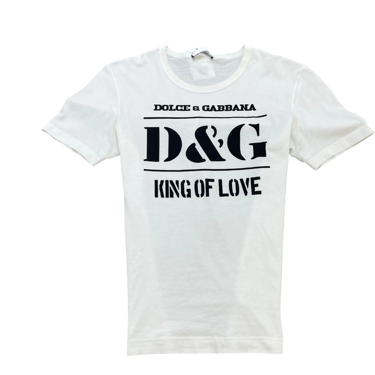 Men's King Of Love Logo T-Shirt White Size IT 44 / UK XS