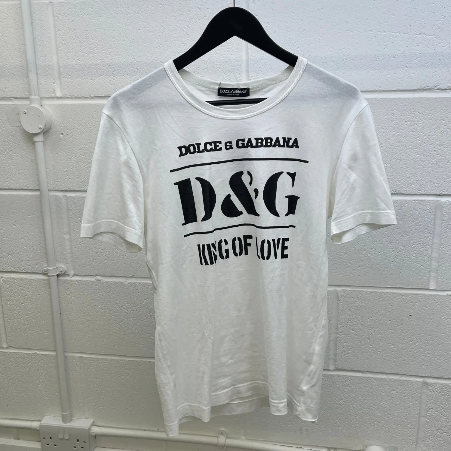 Men's King Of Love Logo T-Shirt White Size IT 44 / UK XS - Image 8