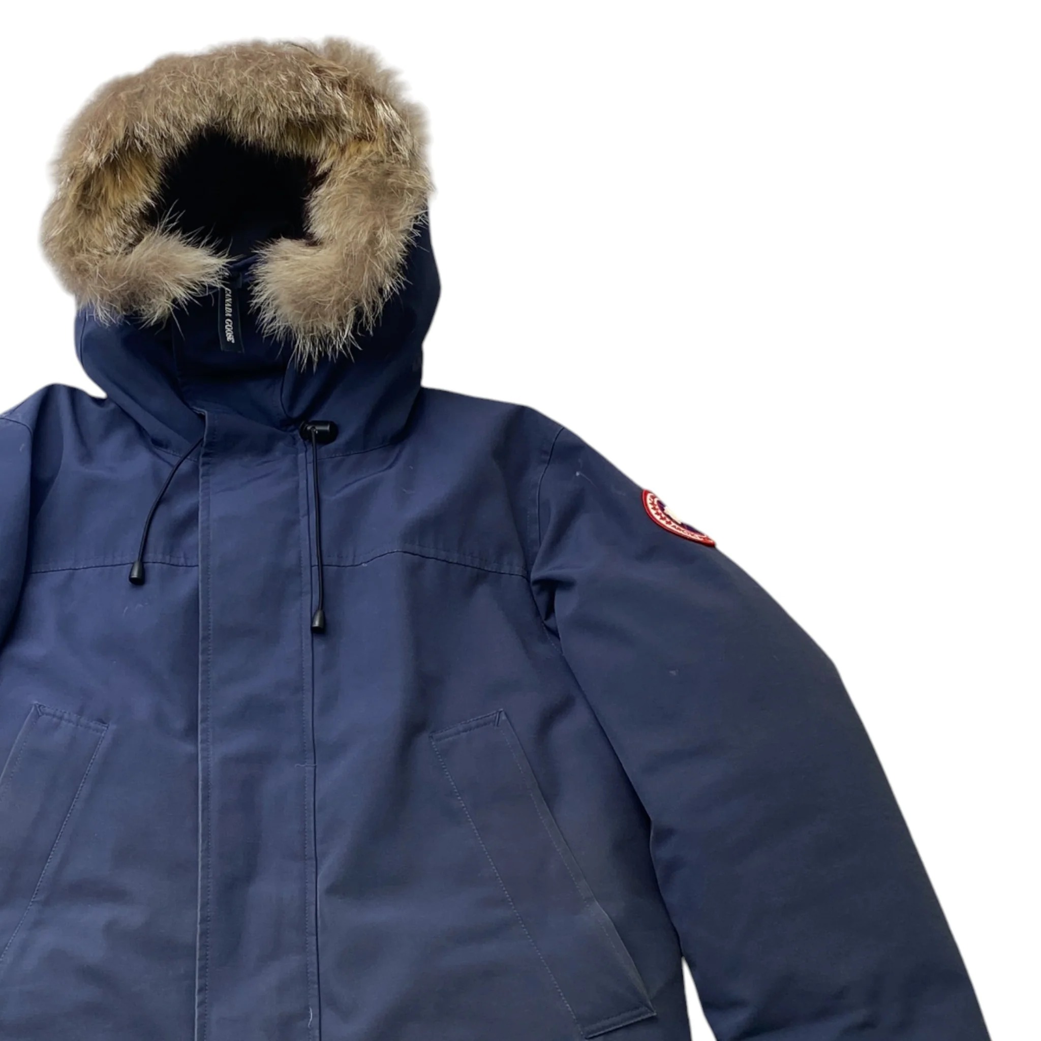 Men's Langford Parka Down Jacket Navy Size M - Image 3