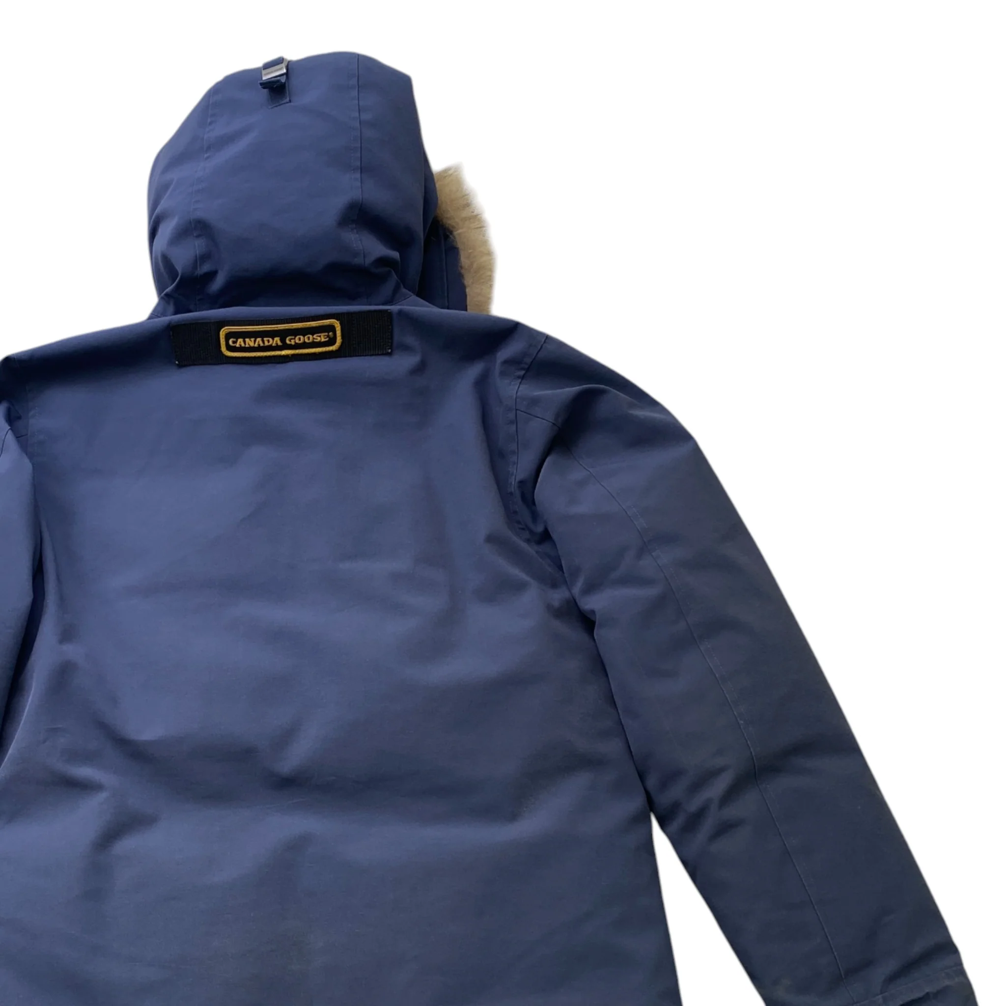 Men's Langford Parka Down Jacket Navy Size M - Image 4