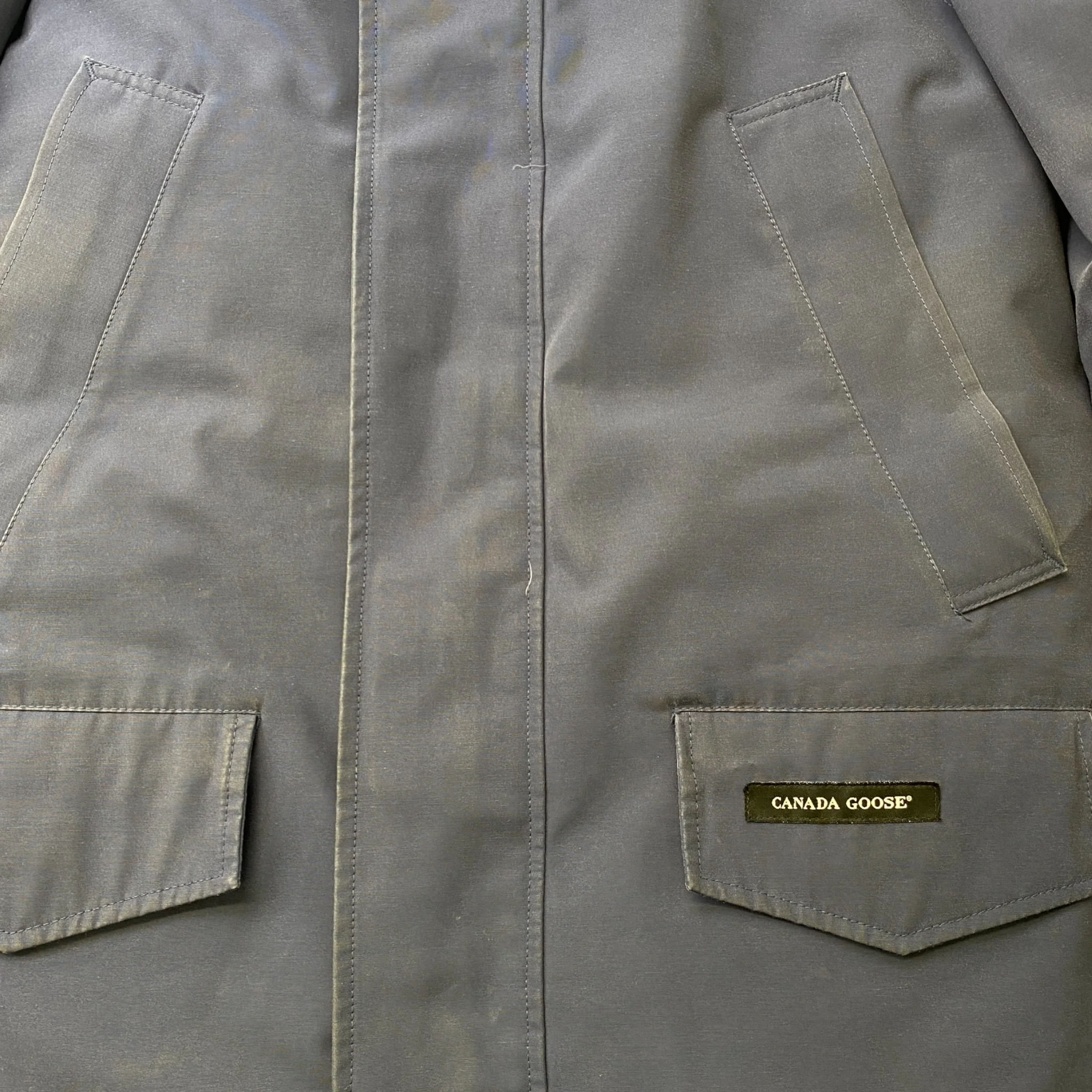 Men's Langford Parka Down Jacket Navy Size M - Image 7