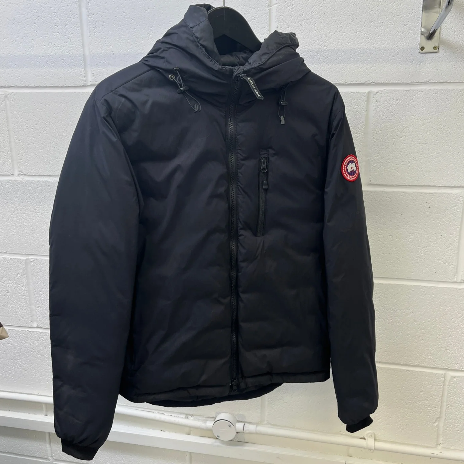 Men's Lodge Hoody Down Jacket Black Size S - Image 10