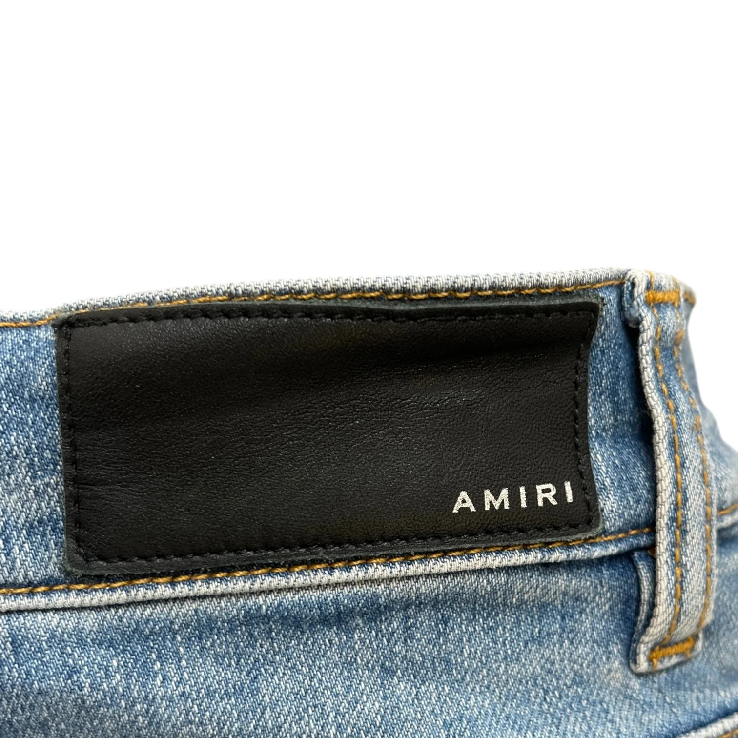 Men's Logo Print Distressed Jeans Blue Size Waist 30" - Image 7