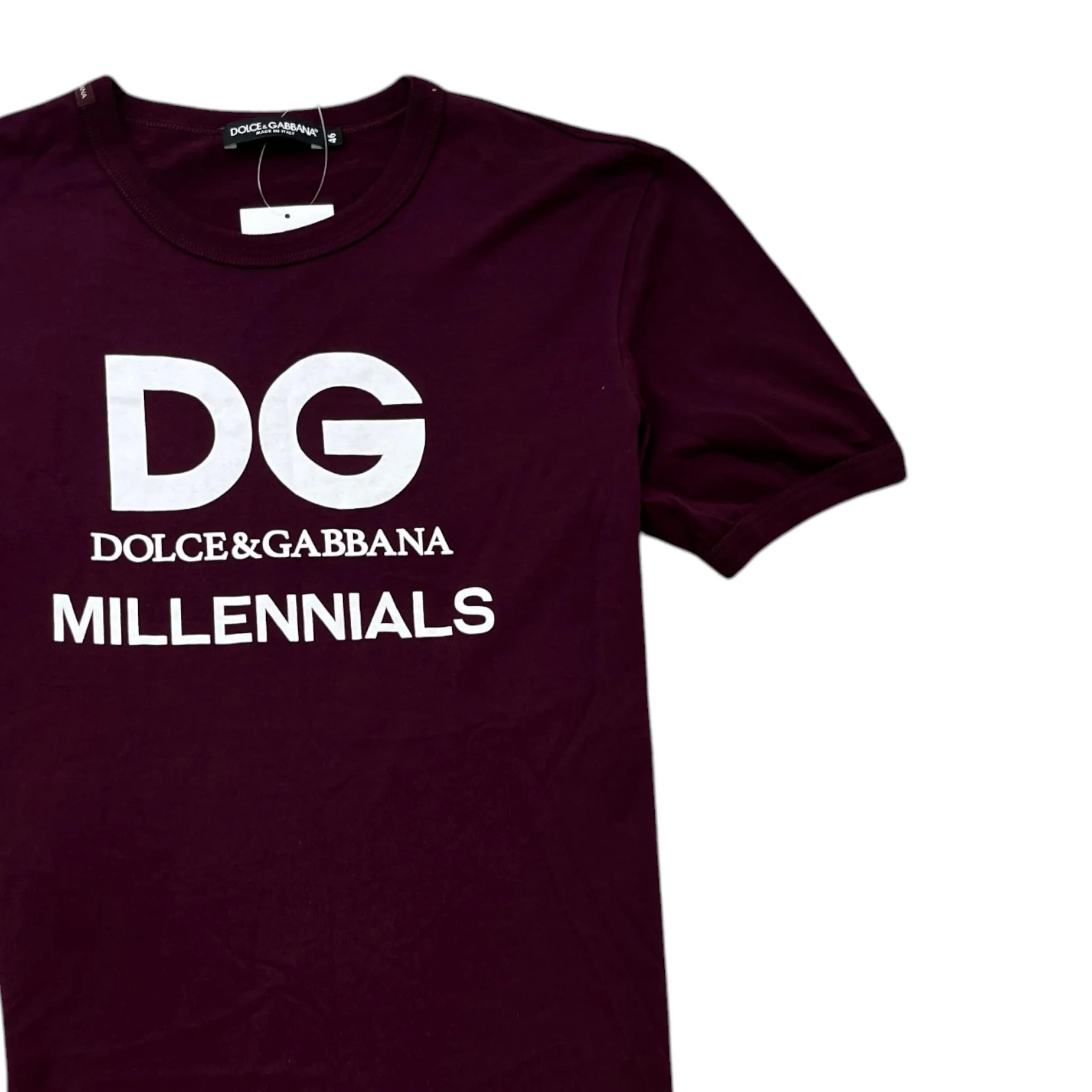 Men's Logo Print T-Shirt Burgundy Size IT 46 / UK S - Image 3