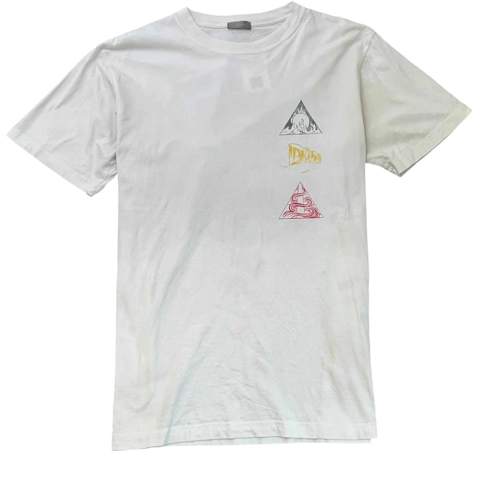 Men's Logo Print T-Shirt White Size L