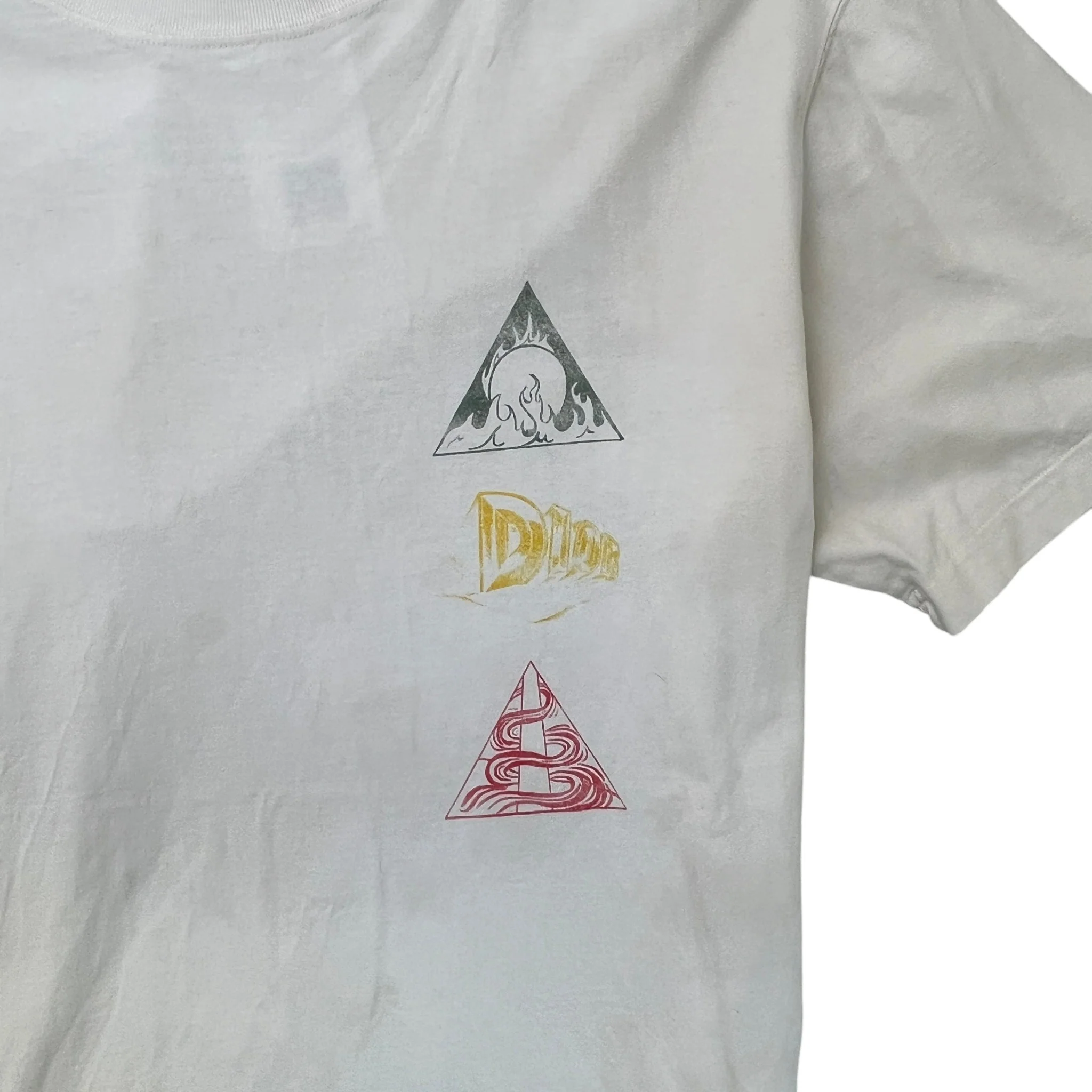 Men's Logo Print T-Shirt White Size L - Image 5