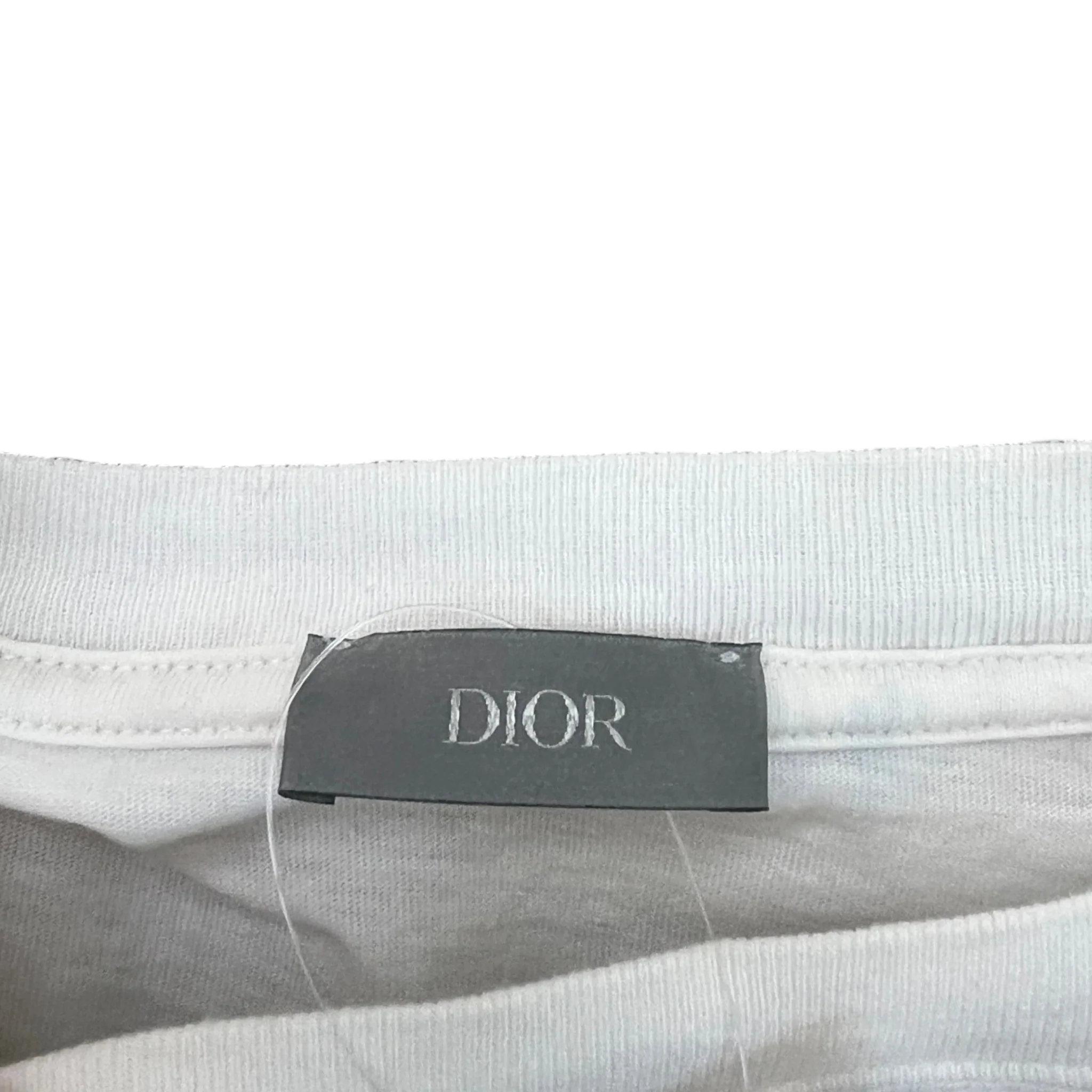 Men's Logo Print T-Shirt White Size L - Image 8