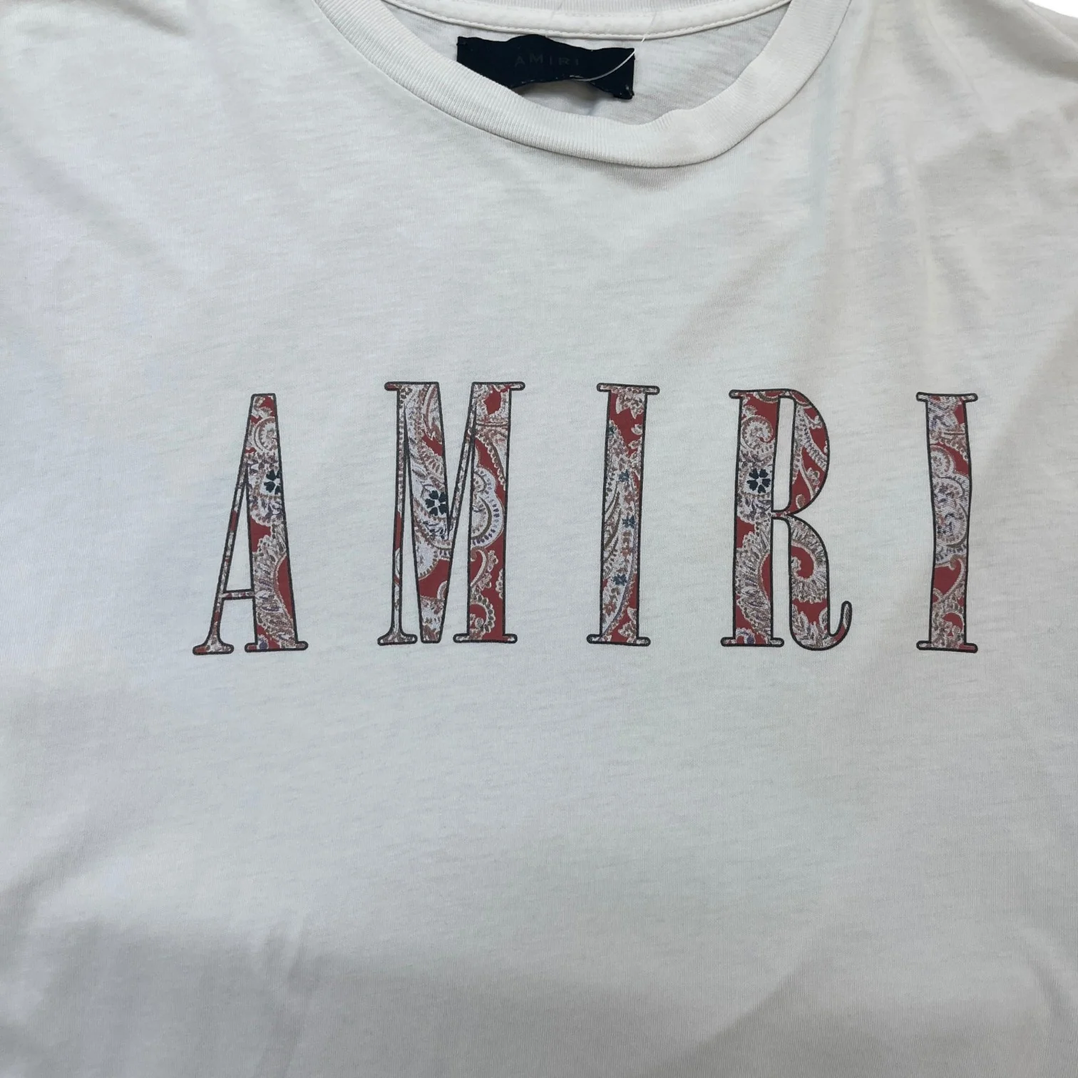 Men's Logo Print T-Shirt White Size L - Image 5