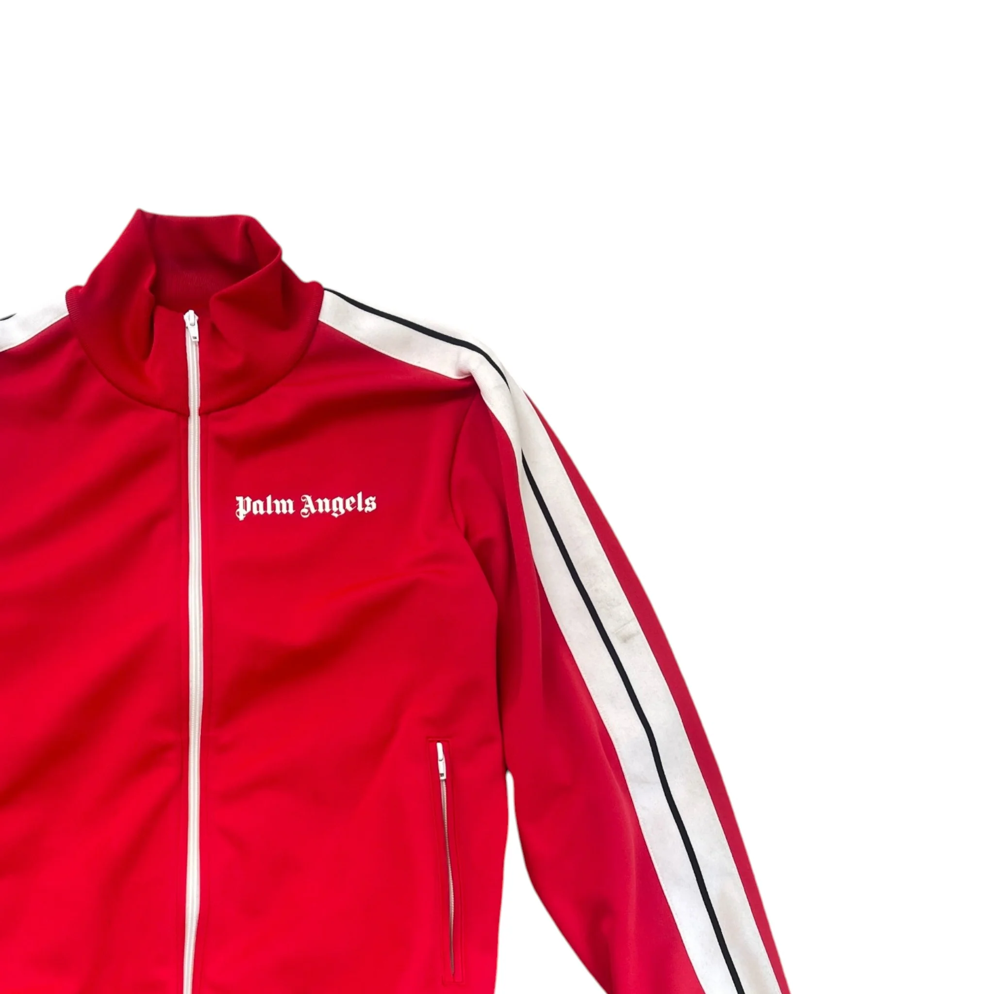 Men's Logo Print Track Jacket Red Size L - Image 3