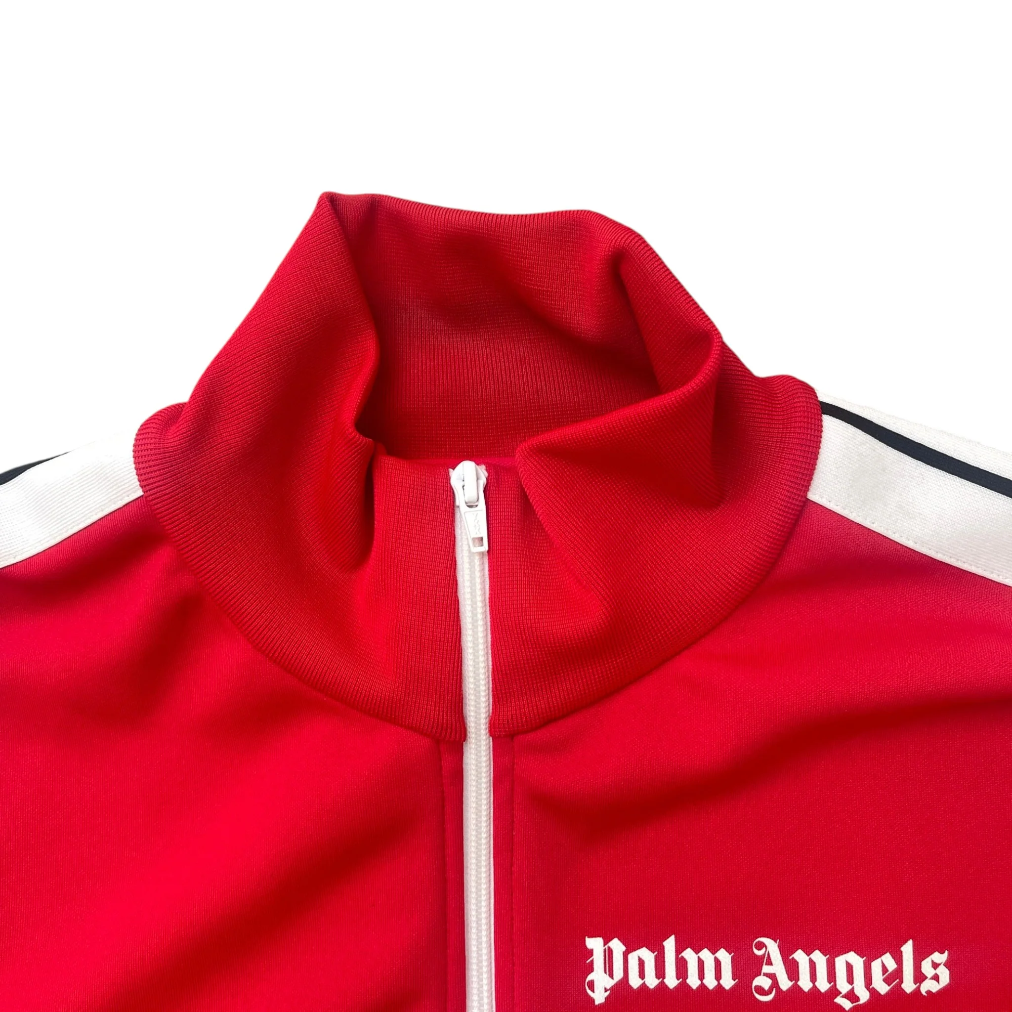 Men's Logo Print Track Jacket Red Size L - Image 7