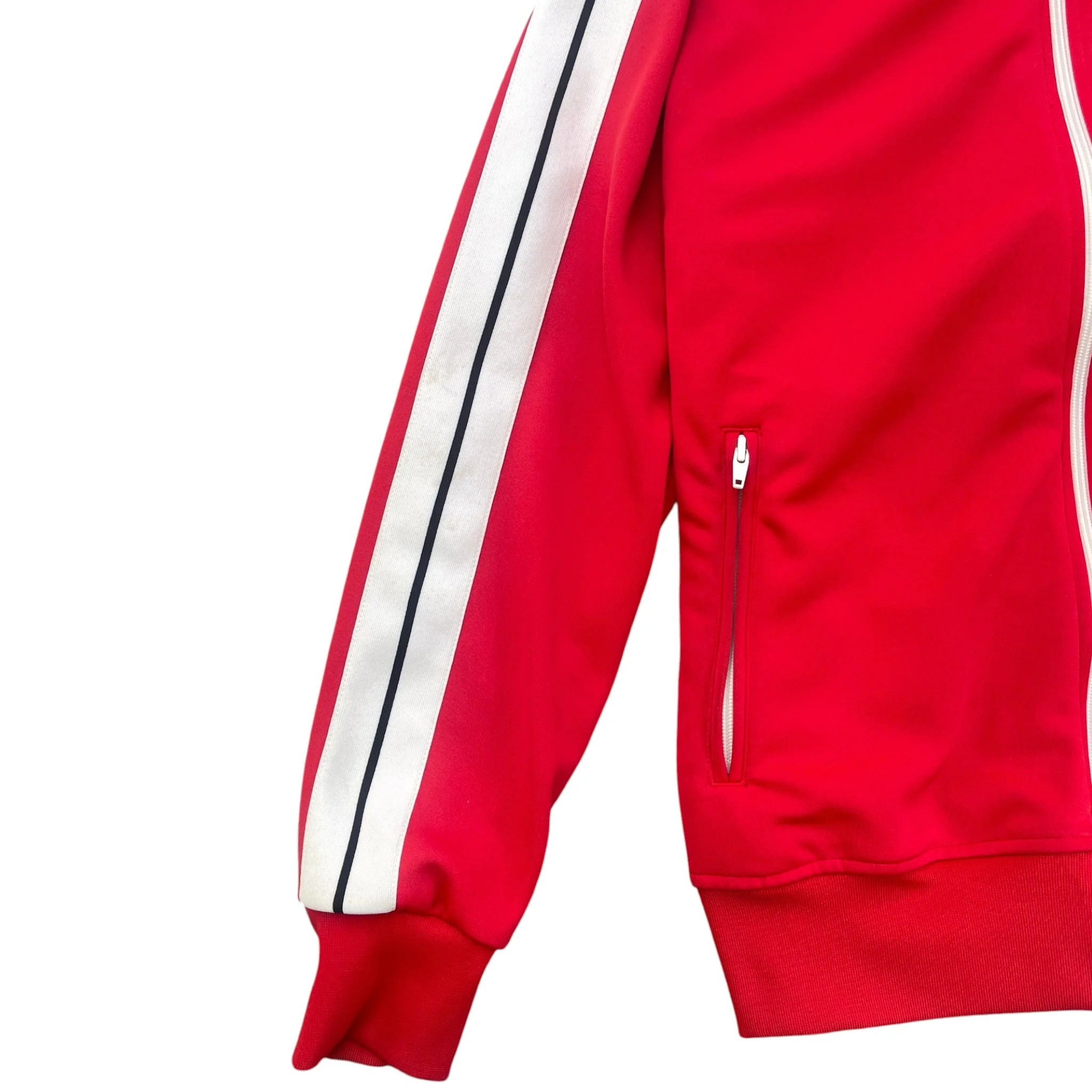 Men's Logo Print Track Jacket Red Size L - Image 9