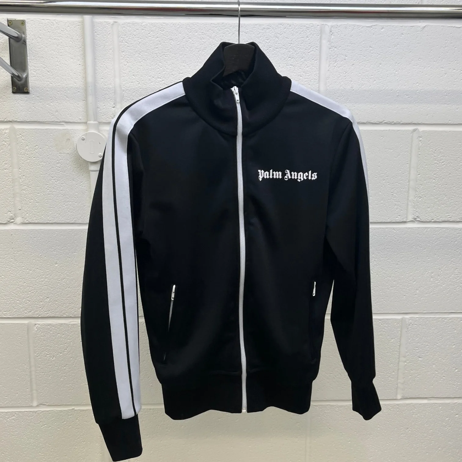 Men's Logo Track Jacket Black Size M - Image 8