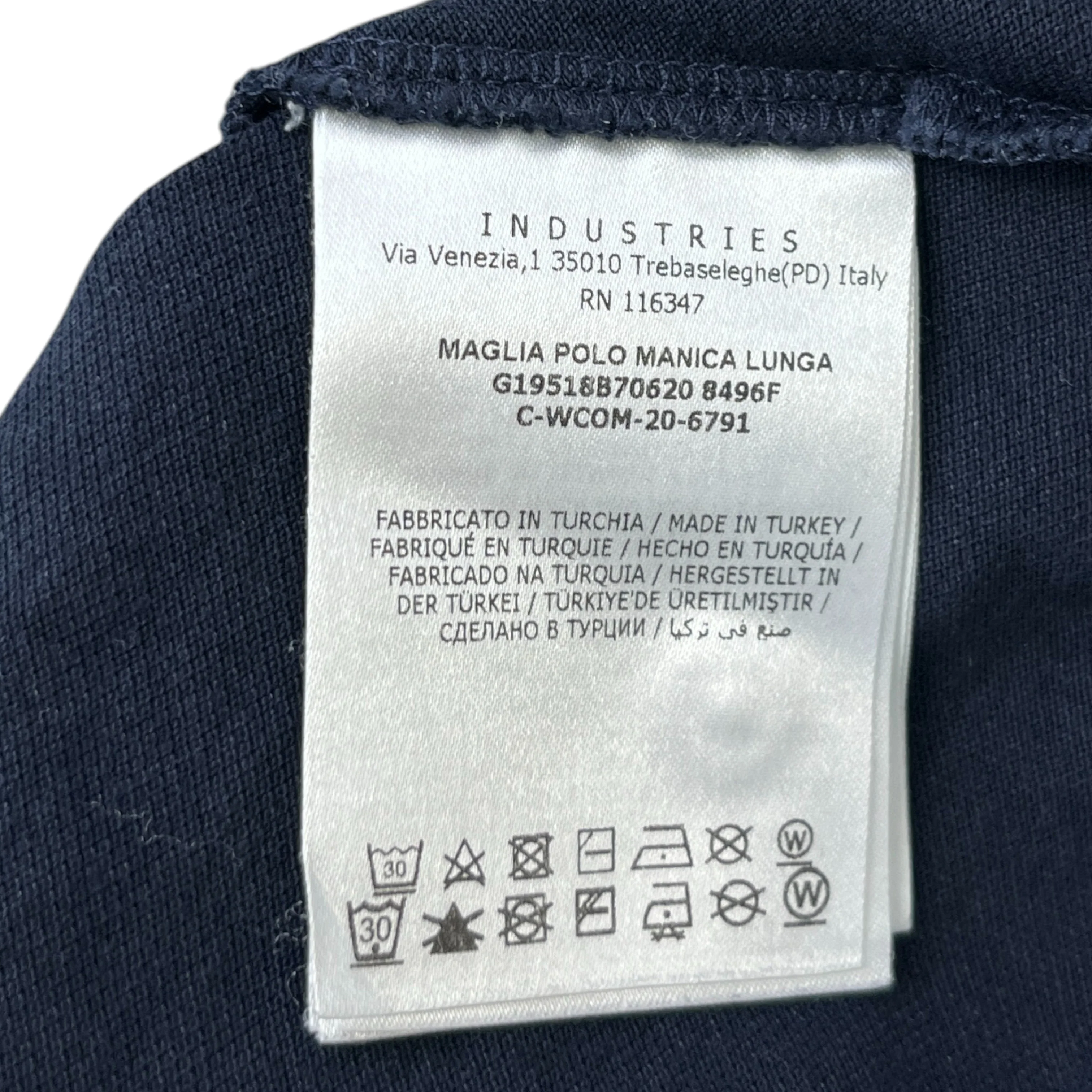Men's Maglia Baby 6-9 Months Polo Shirt Navy Size XXS - Image 7